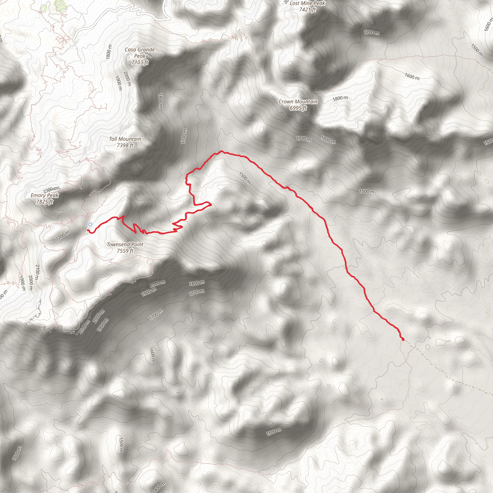 Juniper Canyon Trail mobile static map
