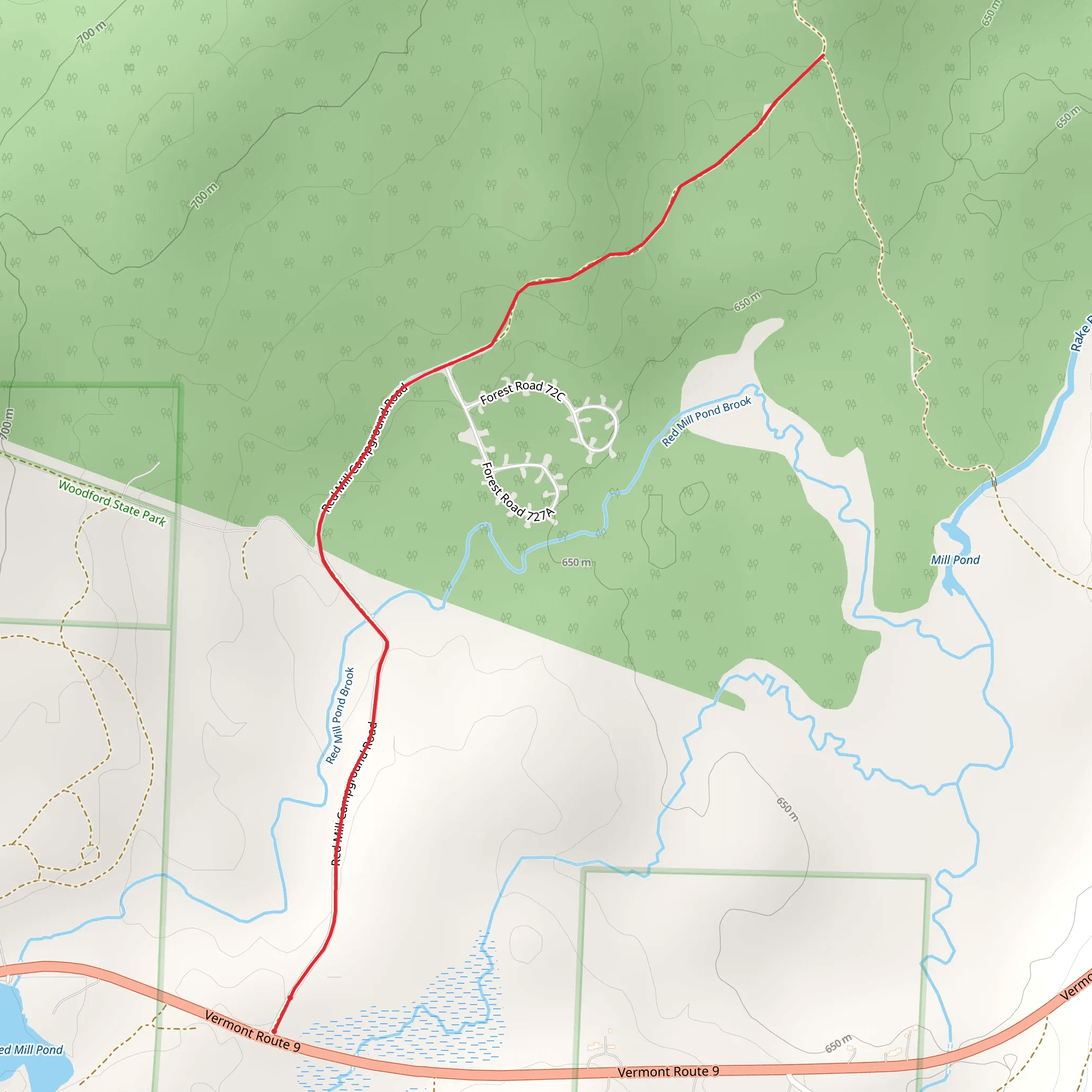 Red Mill Access Trail mobile static map