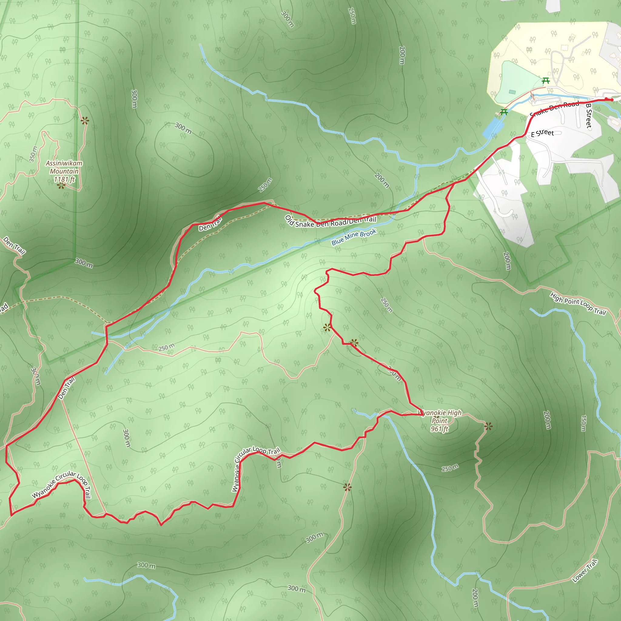 Otterhole and Wyanokie Circular Loop Trail mobile static map