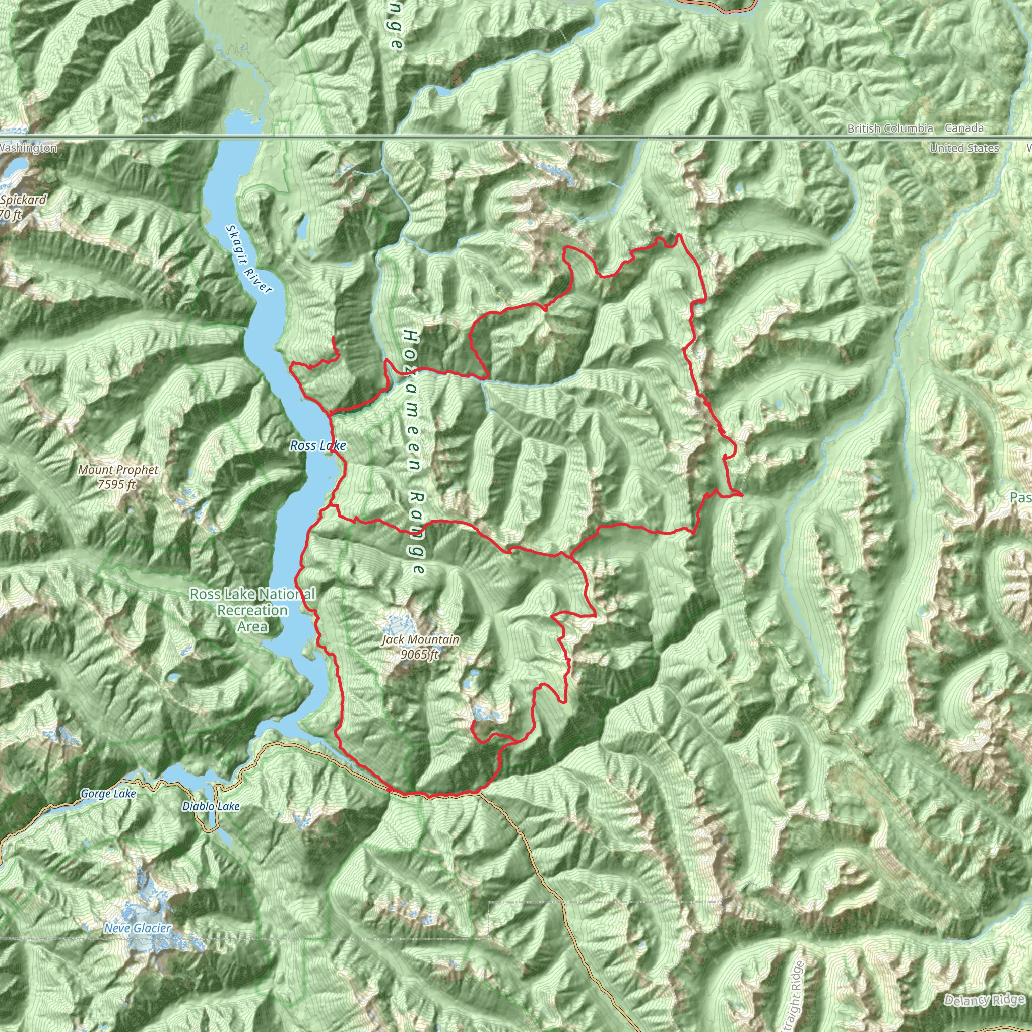 Western Pasayten - Ross Lake Loop mobile static map