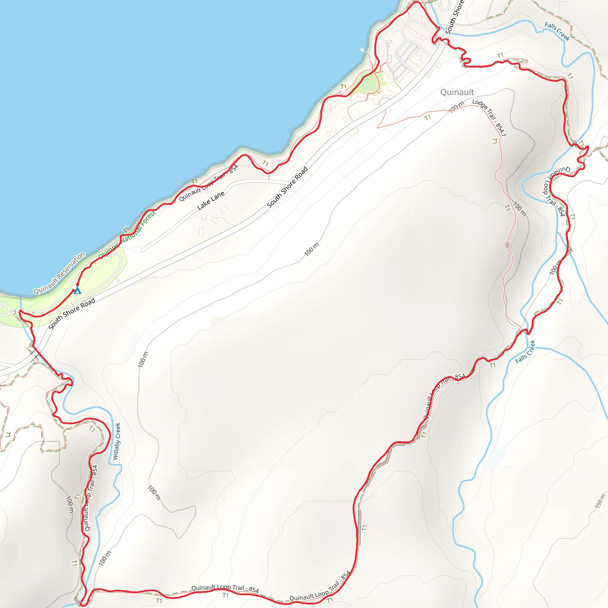 Quinault Loop Trail mobile static map