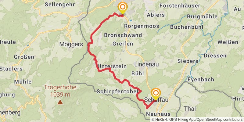 Wasserläufer - Route stage 23 Map