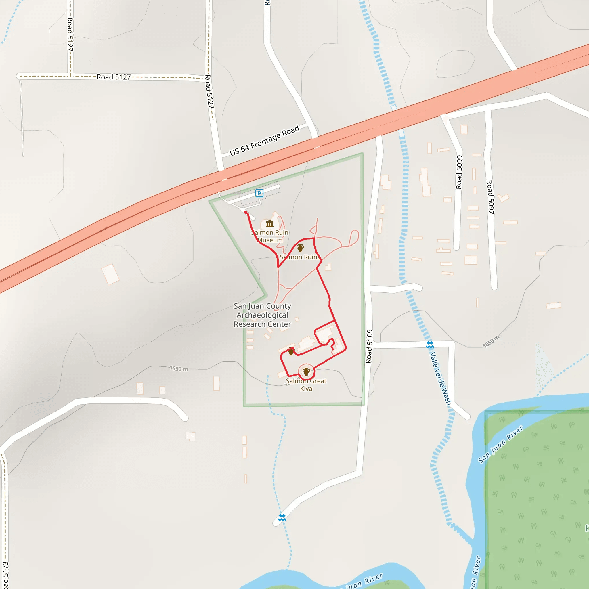 US 64 Frontage Road mobile static map