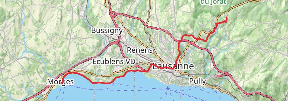 Camino Blumberg-Geneva via Frauenfeld stage 23 Map