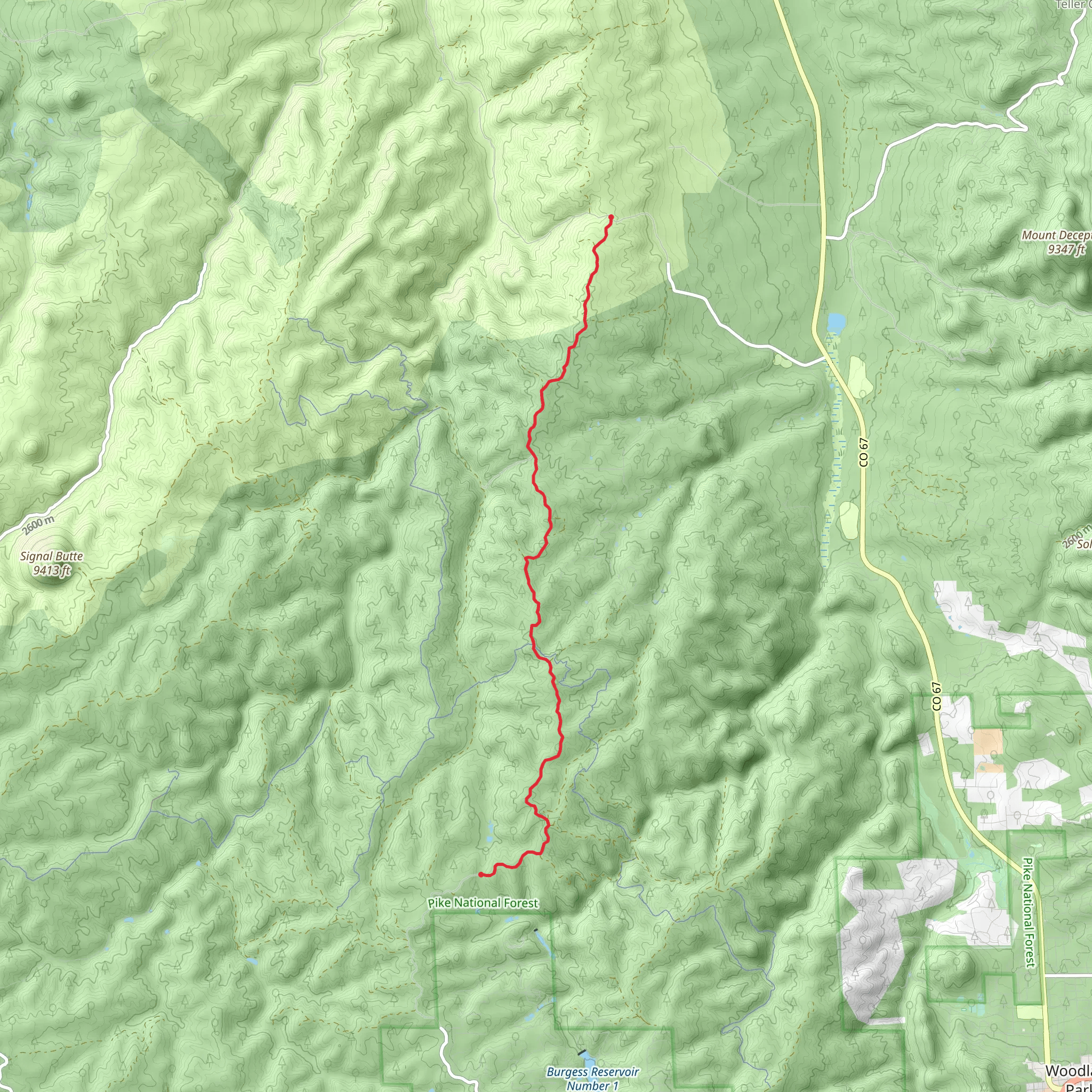 Forest Service Road 357 mobile static map