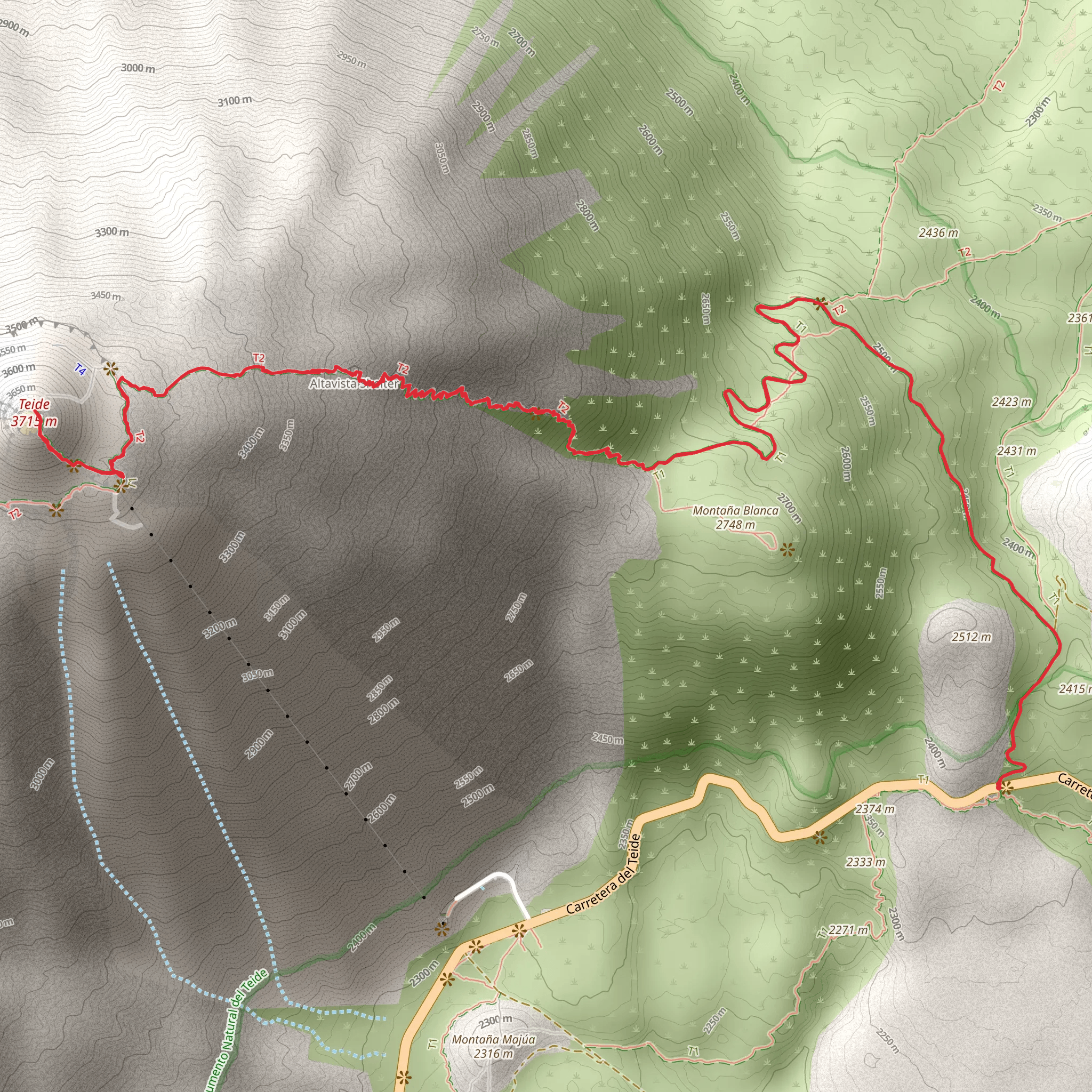 Montaña Blanca - Pico del Teide mobile static map