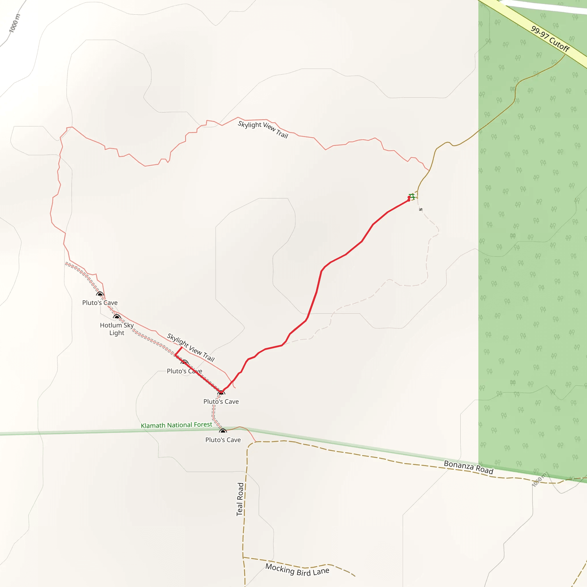 Skylight View Trail mobile static map