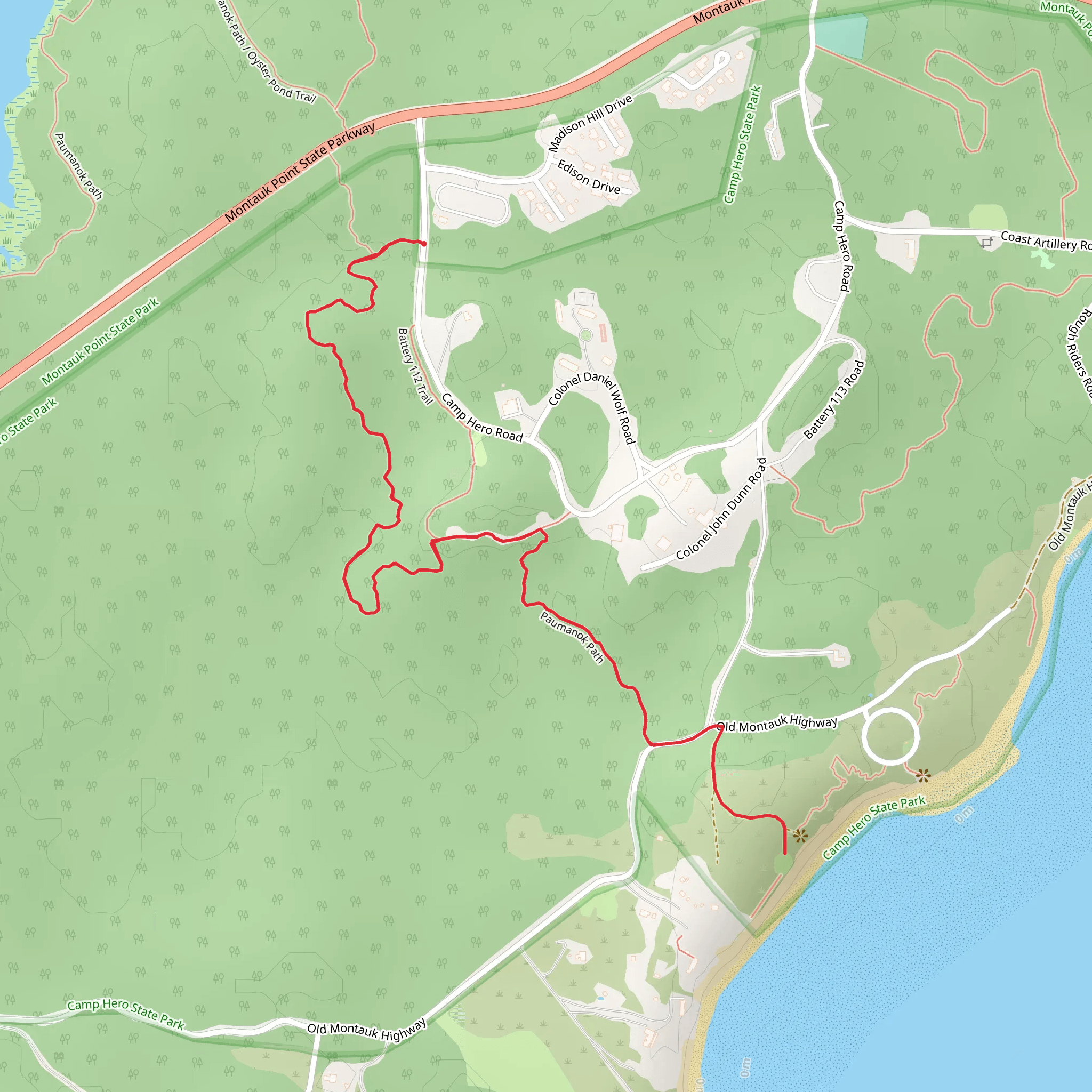 Paumanok Path mobile static map