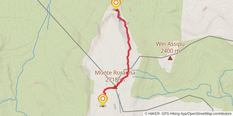 Mount Roraima Trek stage 3 Map