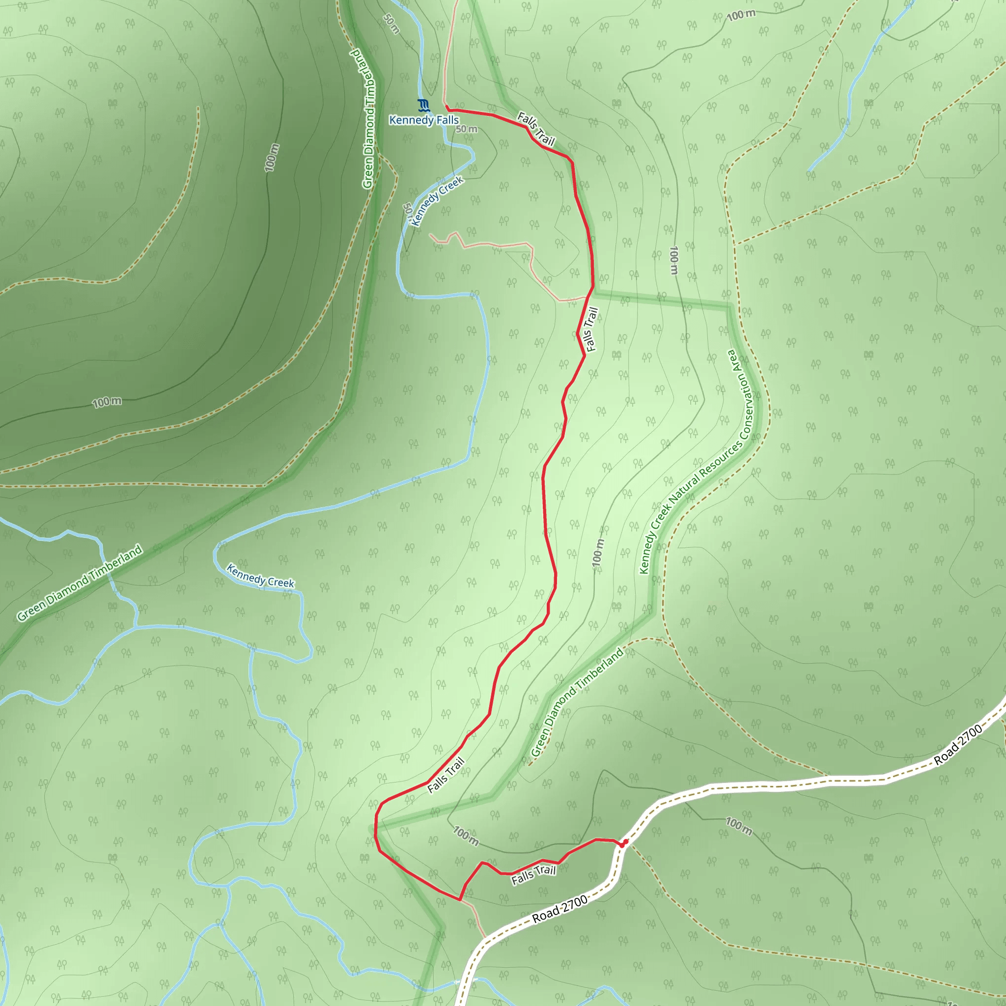 Kennedy Falls mobile static map