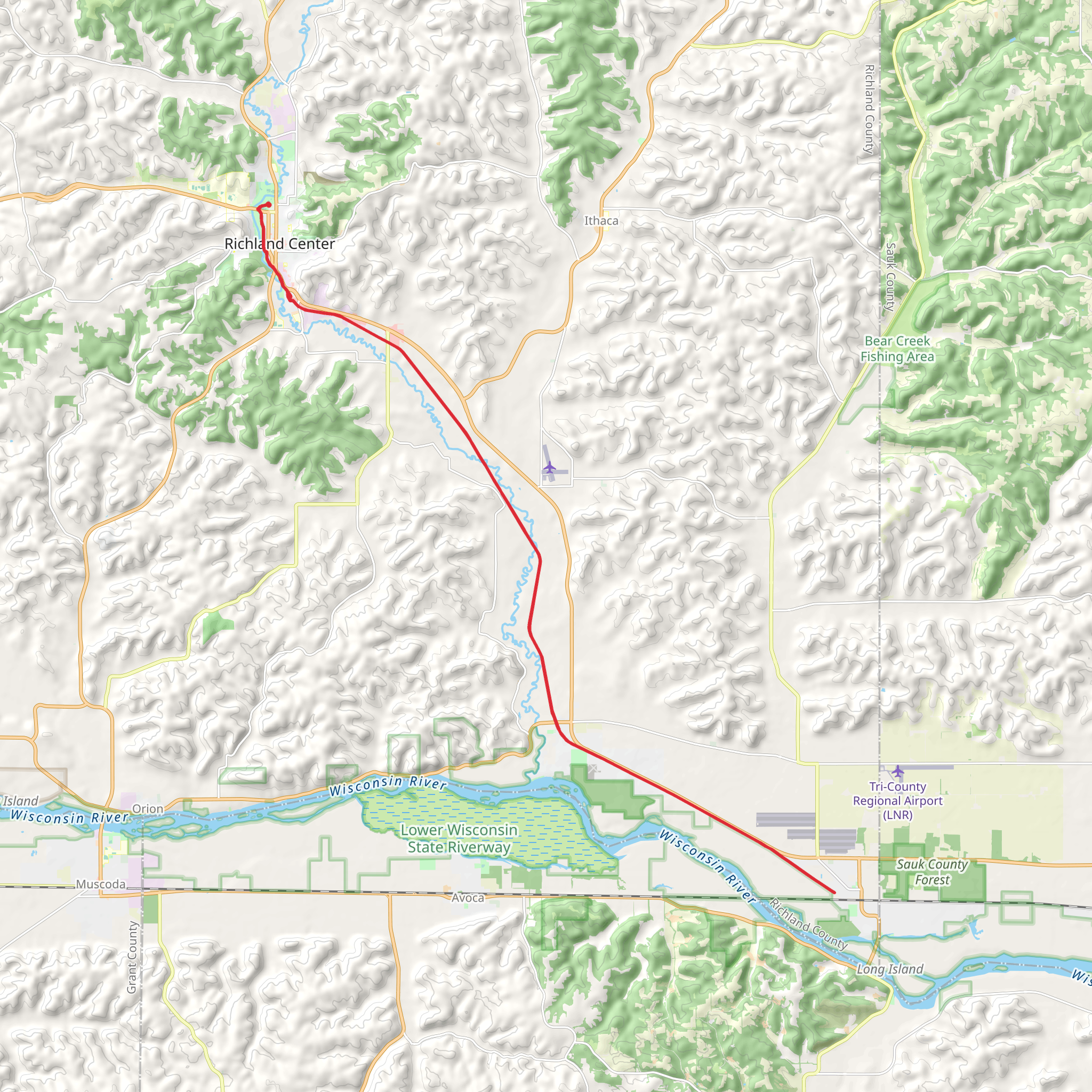 Otto Bellman Trail and Pine River Trail mobile static map