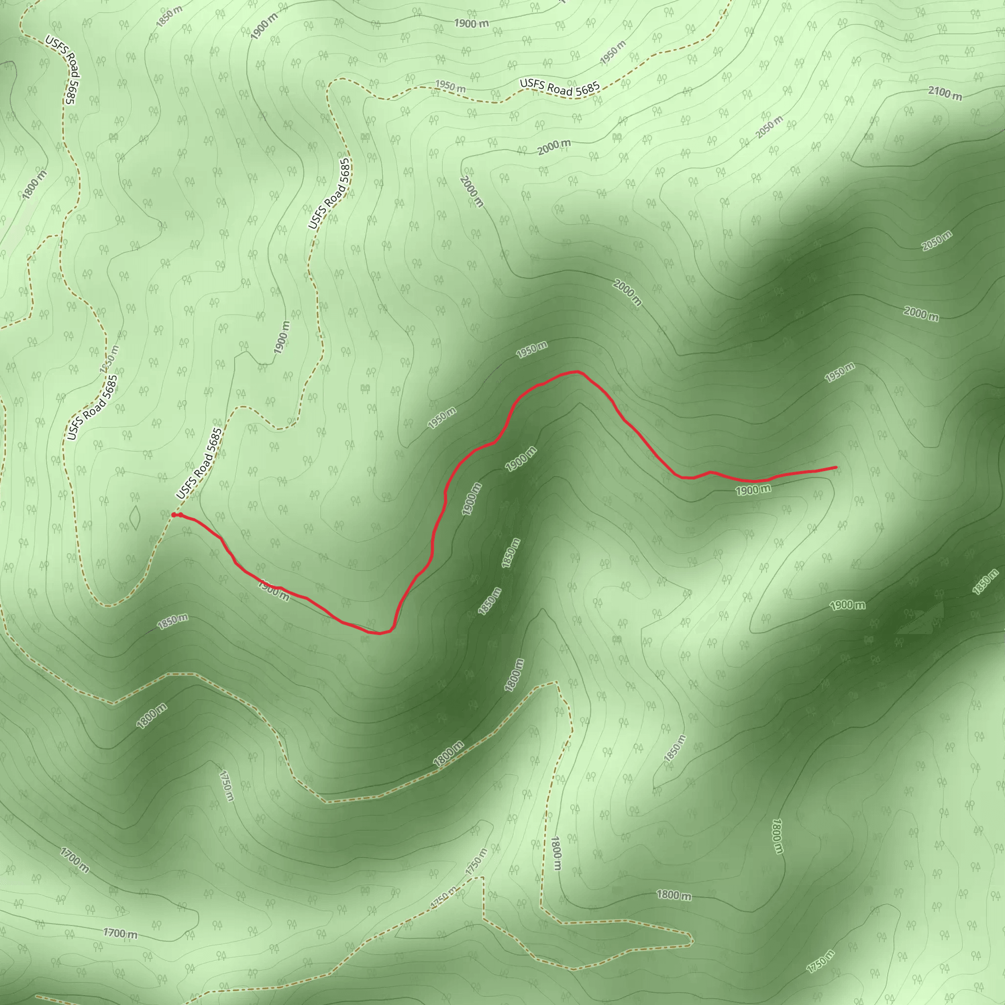 Salt Creek Trail mobile static map