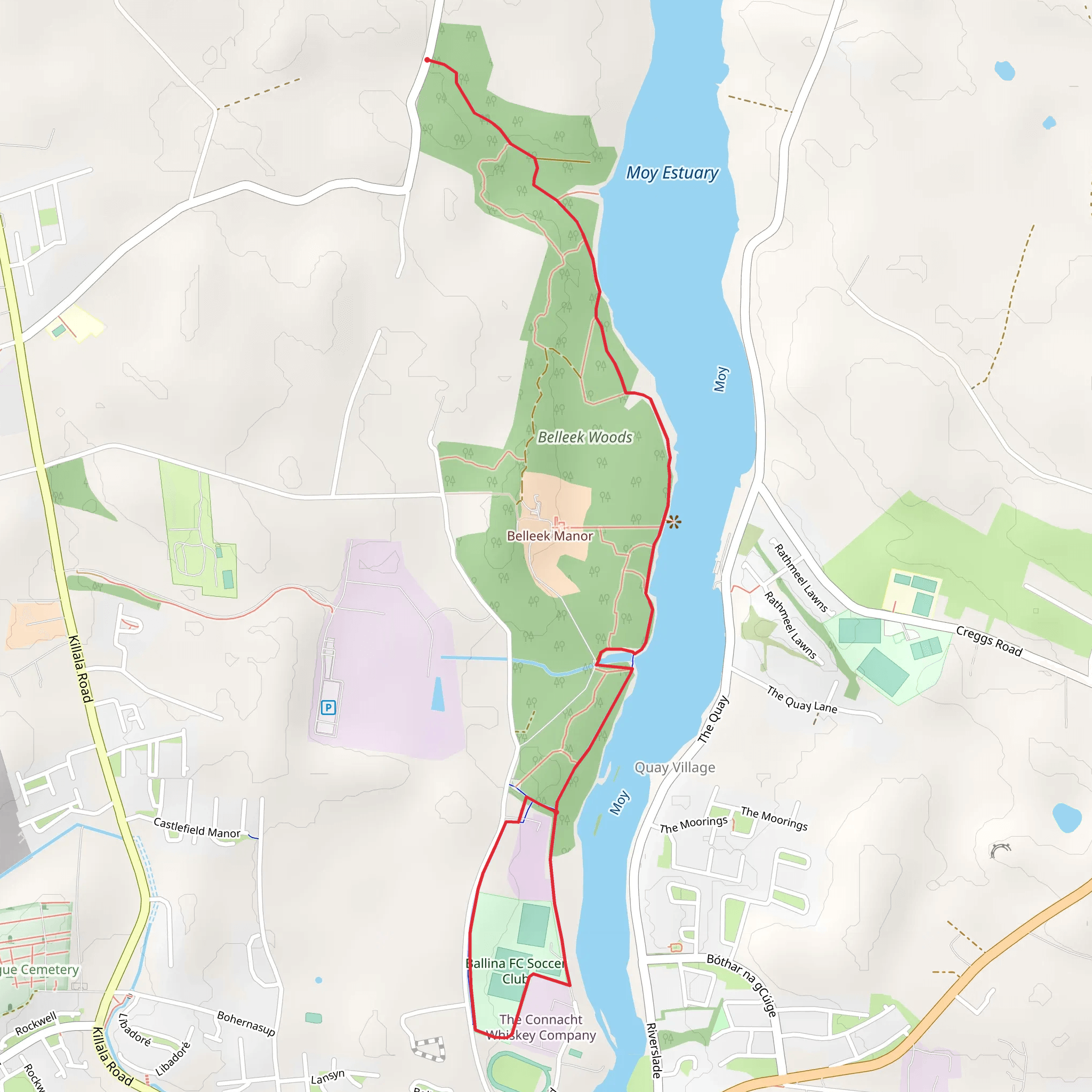 Belleek Wood Greenway mobile static map
