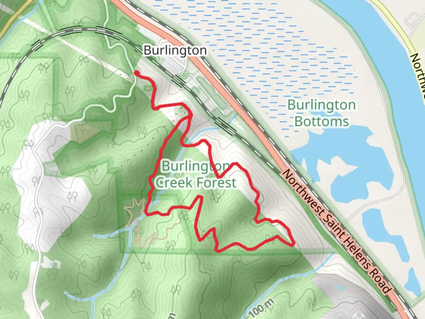 An image depicting the trail Northwest McNamee Road Loop - North and its surrounding area.