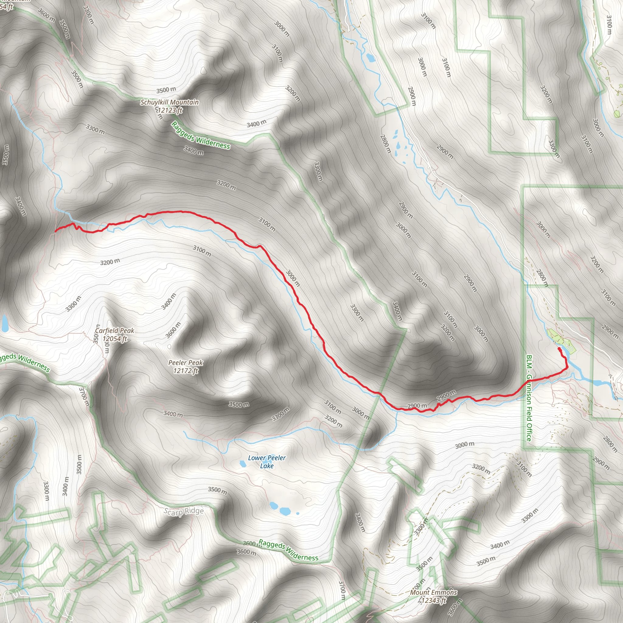 Oh-Be-Joyful Trail mobile static map