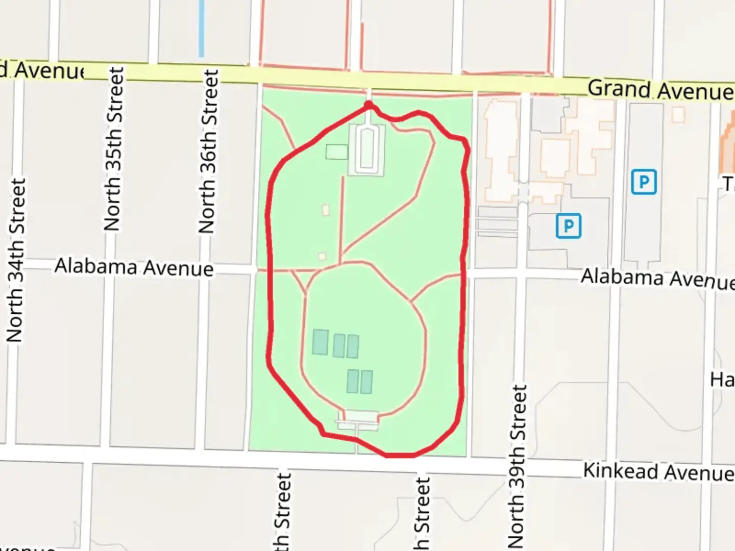 An image depicting the trail Grand Avenue Loop and its surrounding area.