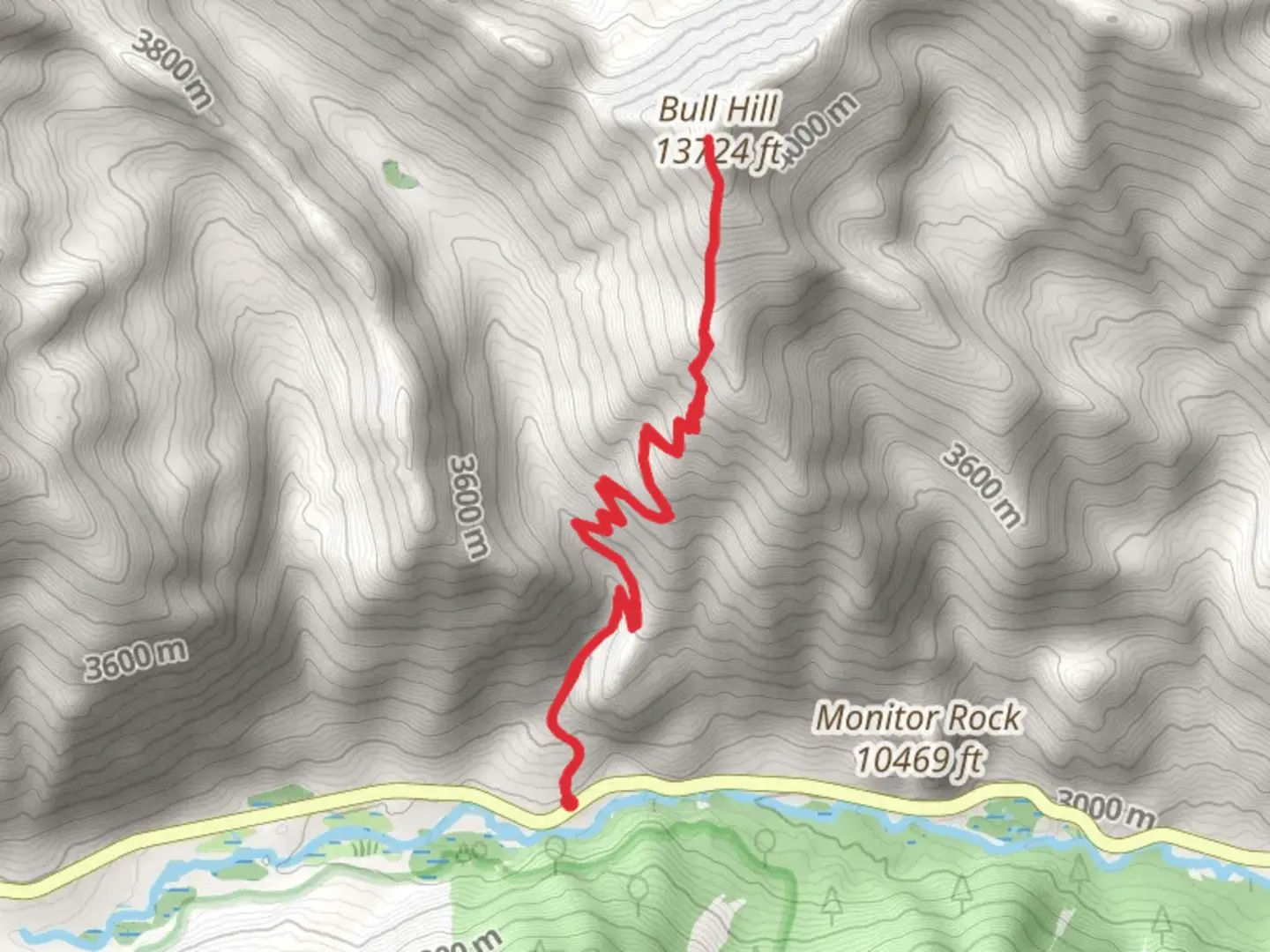 An image depicting the trail Bull Hill Walk and its surrounding area.