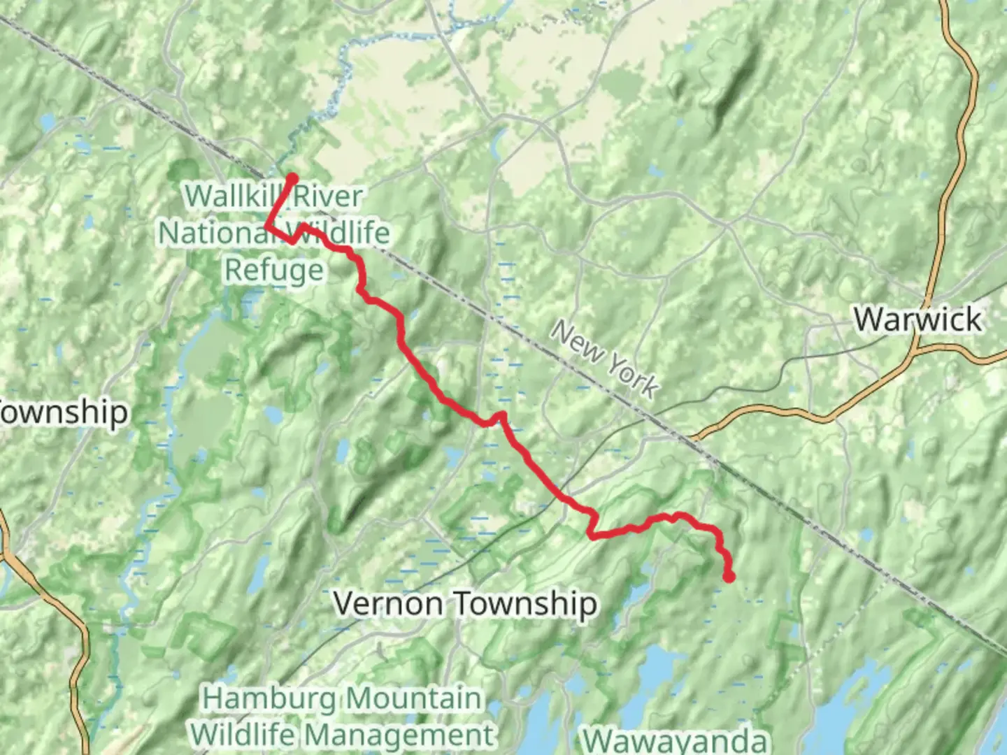 An image depicting the trail Liberty Lake and Appalachian Trail and its surrounding area.