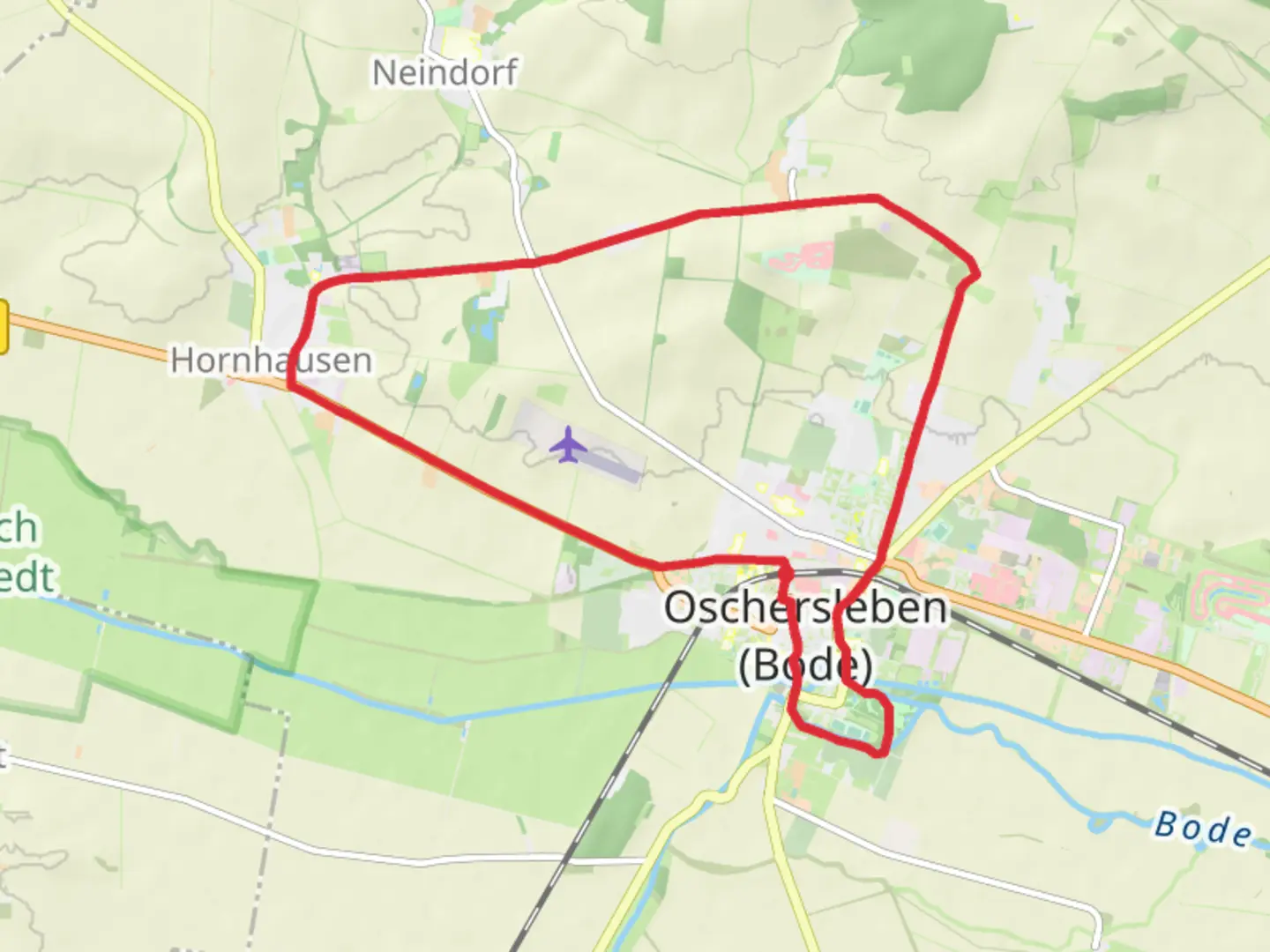 An image depicting the trail Oschersleben Loop and its surrounding area.