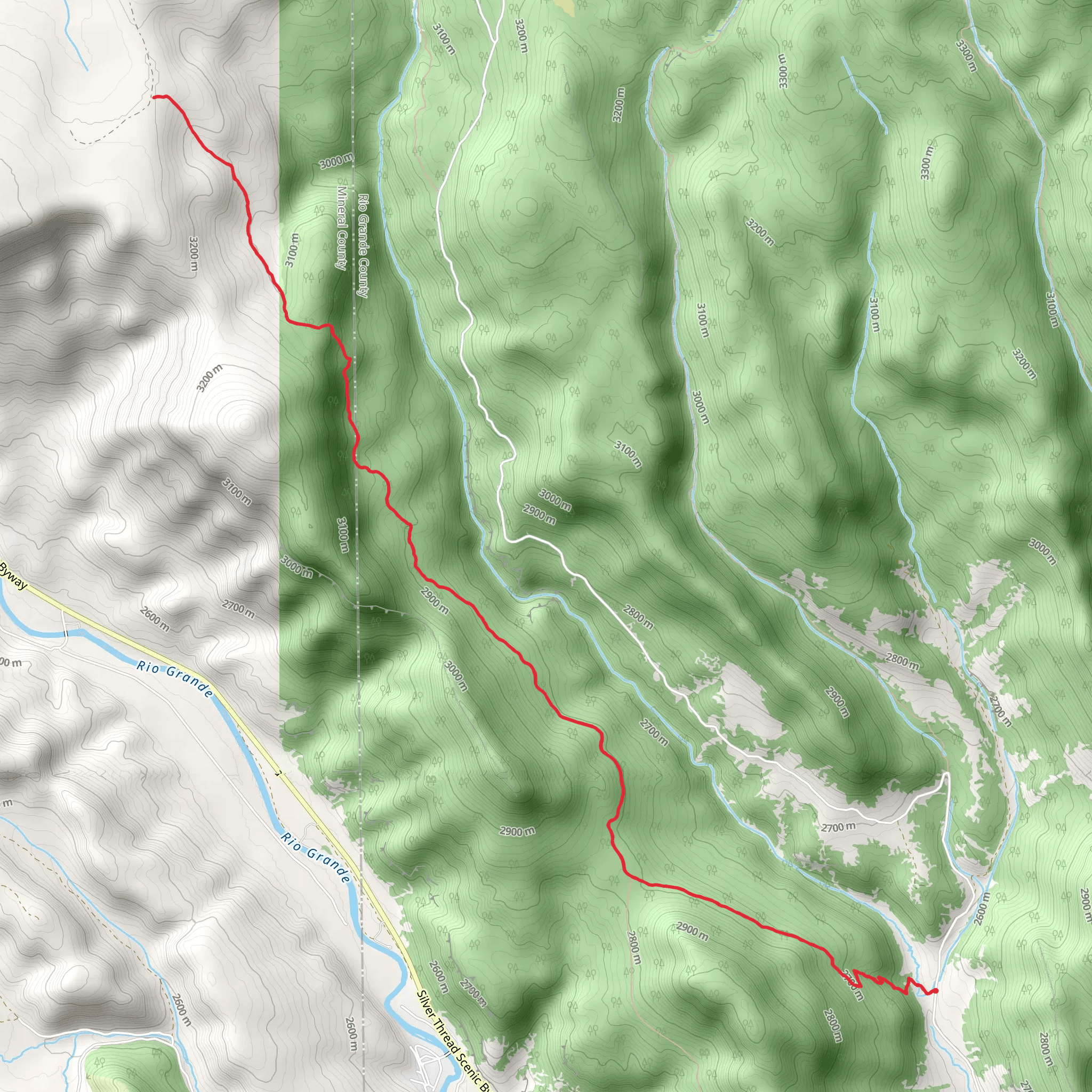 Alder Bench Trail mobile static map