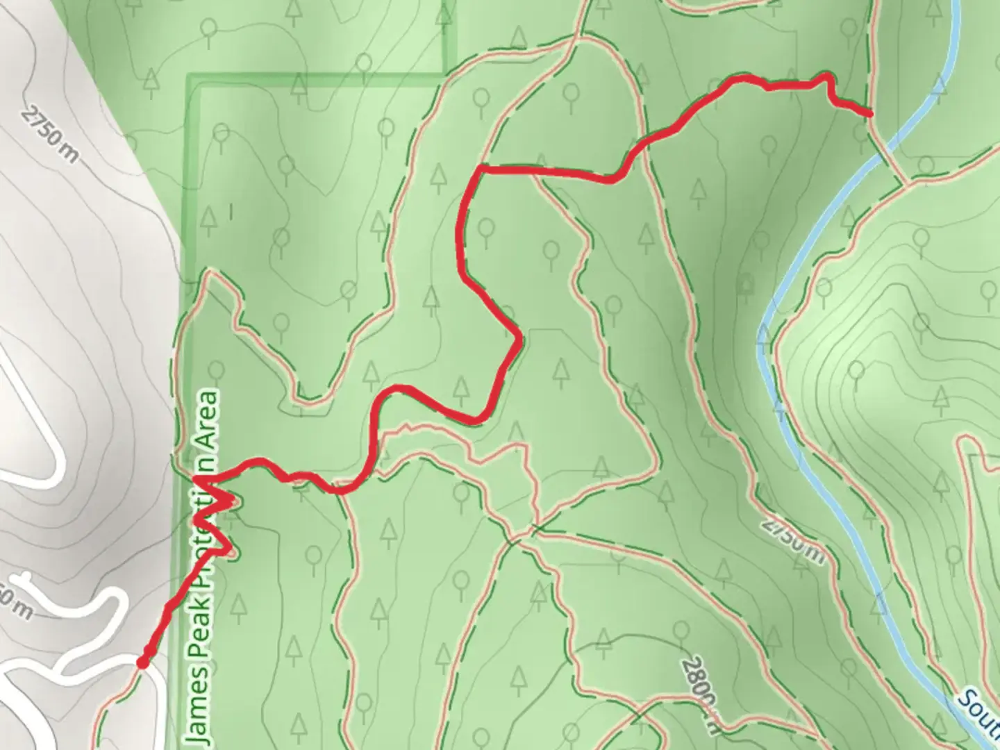 An image depicting the trail Idlewild Trail and its surrounding area.
