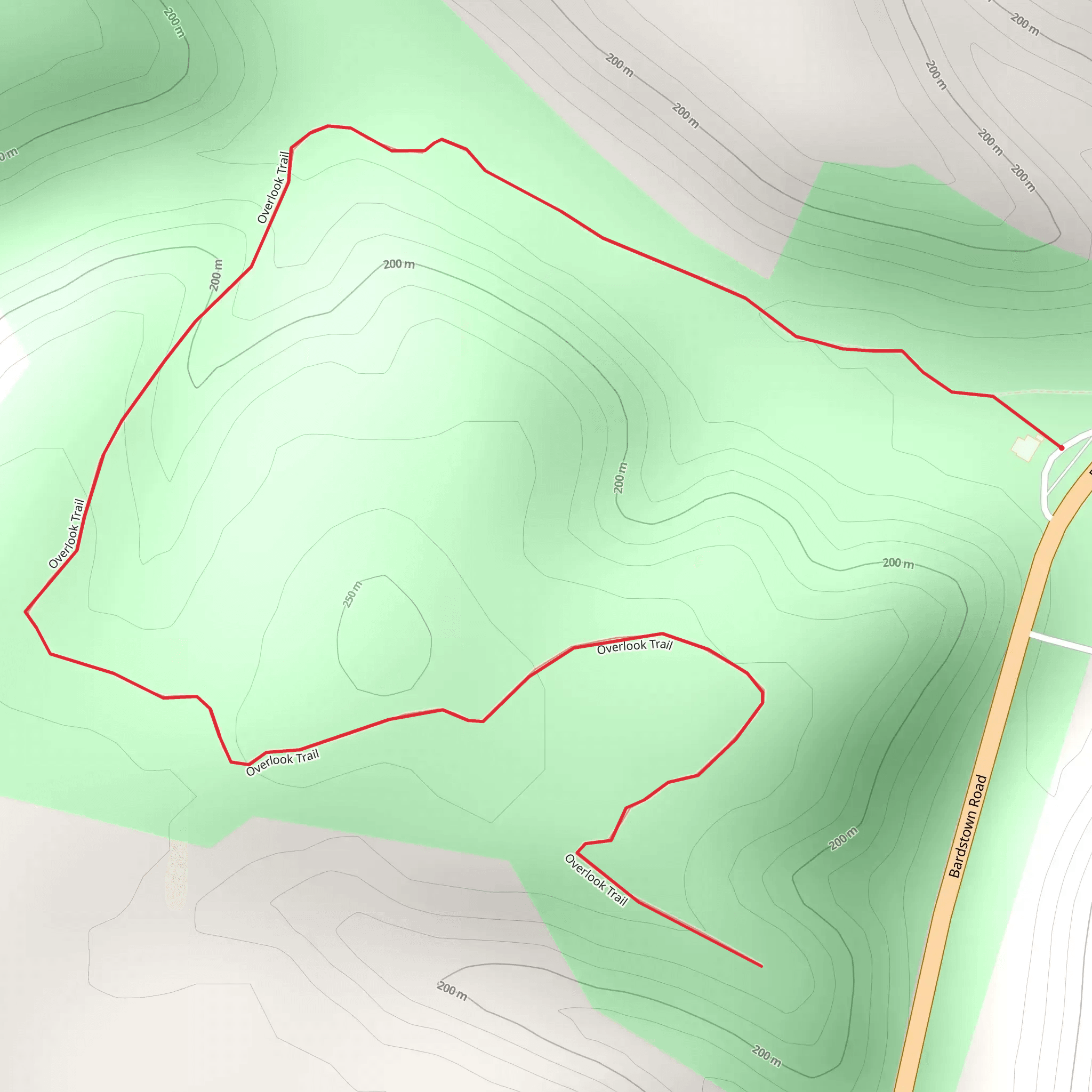 Abraham Lincoln Birthplace NHP Overlook Trail mobile static map