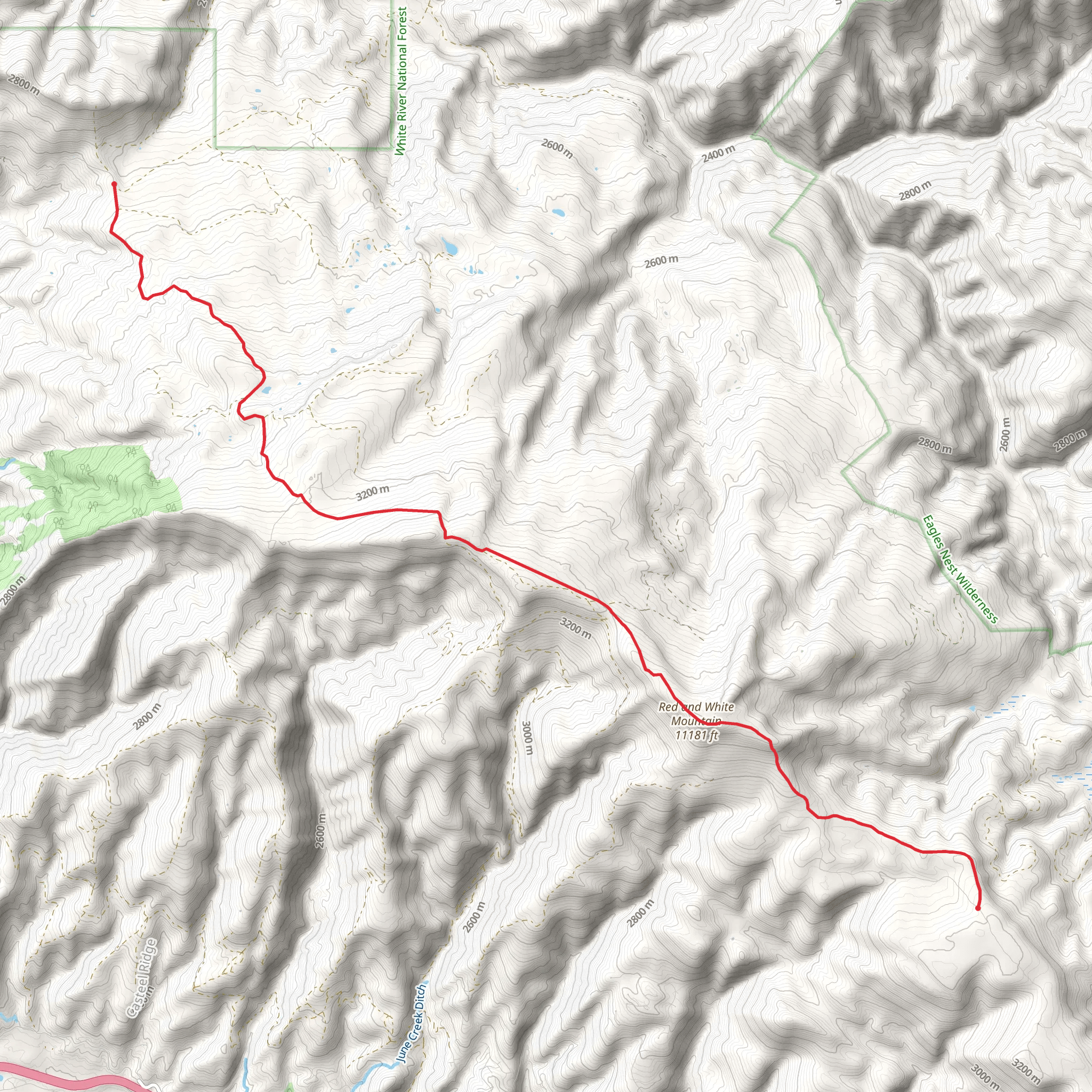 Red and White Mountain Road mobile static map