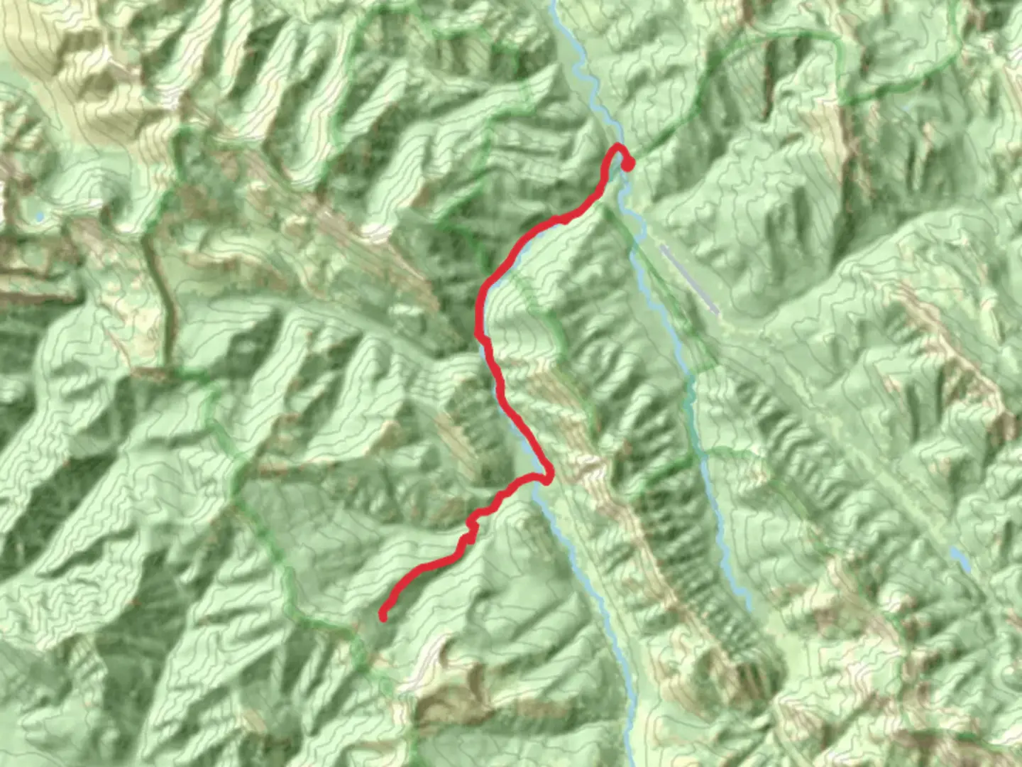 An image depicting the trail Ellis Creek via CDT and its surrounding area.