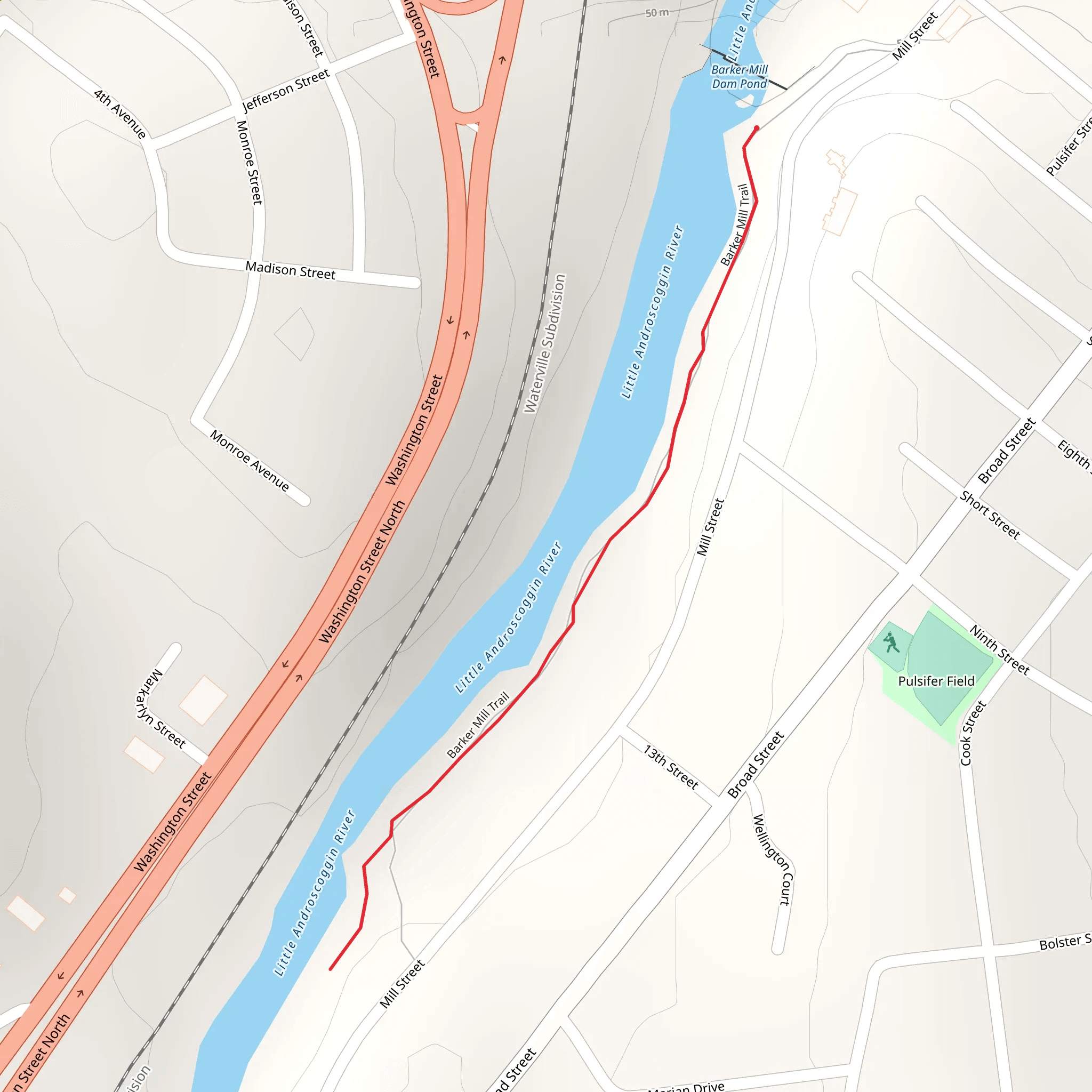 Little Androscoggin River mobile static map