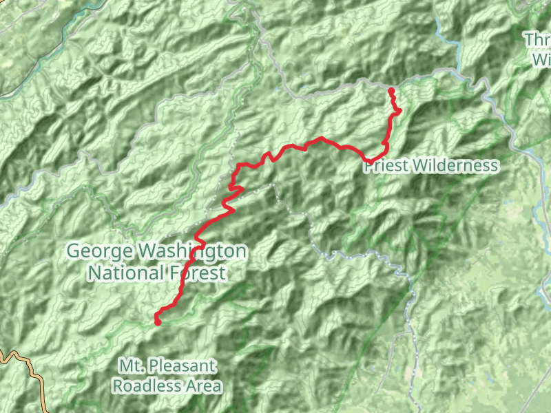 Appalachian to Crabtree Falls Trail via Hog Camp Gap