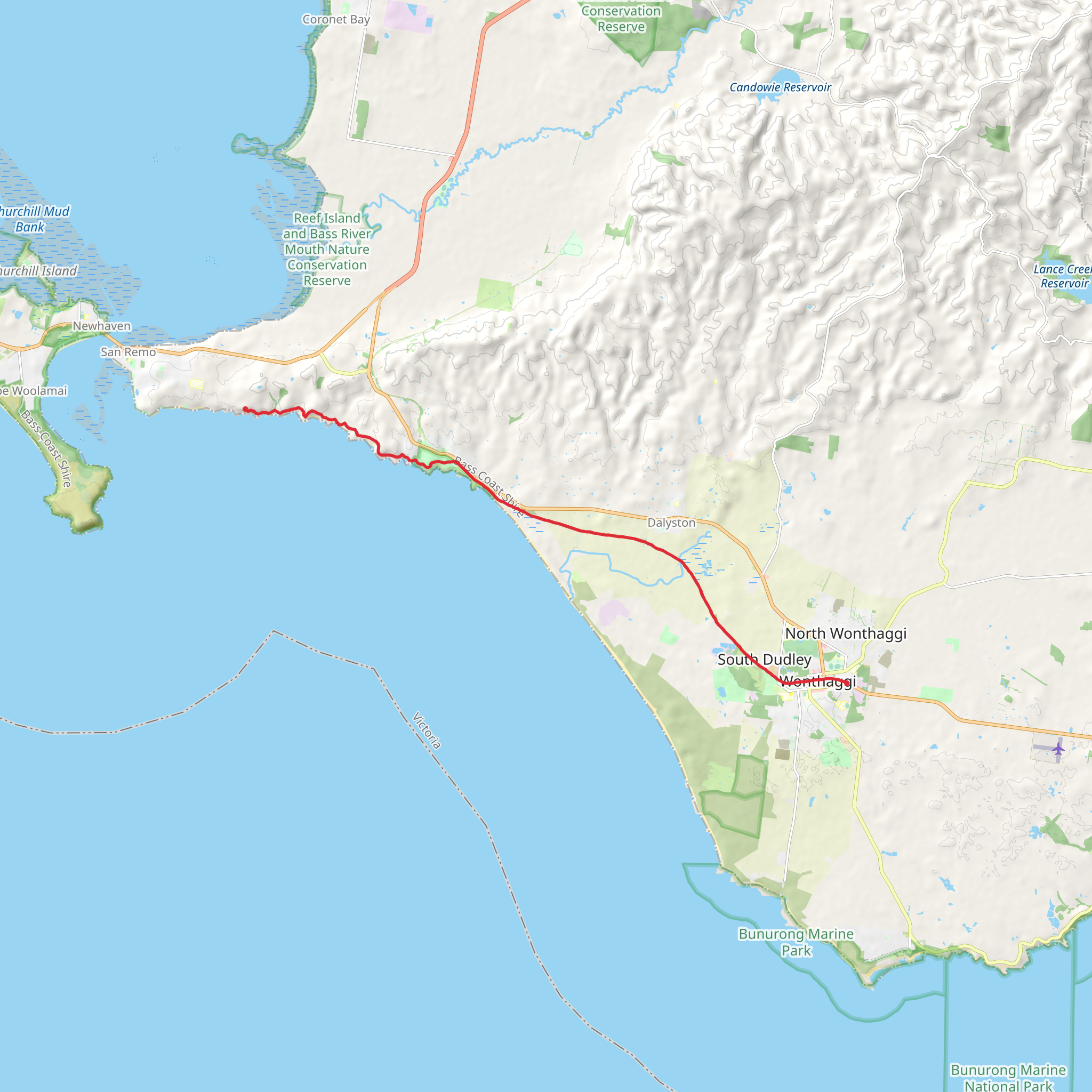 Bass Coast Walk and Rail Trail mobile static map