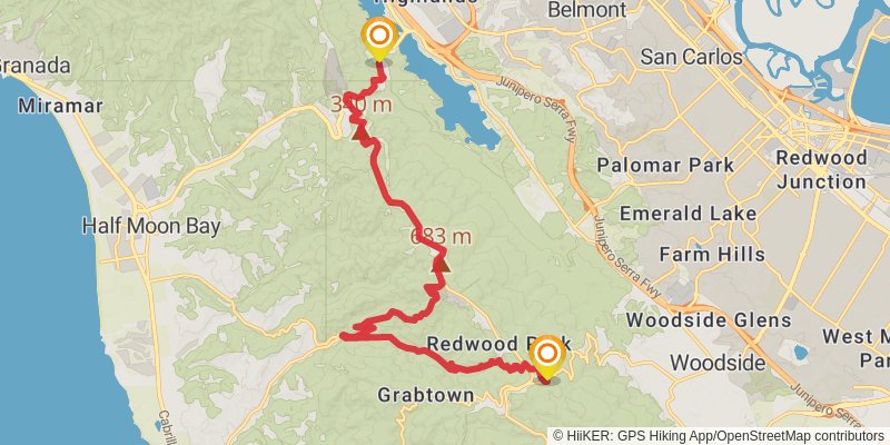Bay Area Ridge Trail stage 47 Map