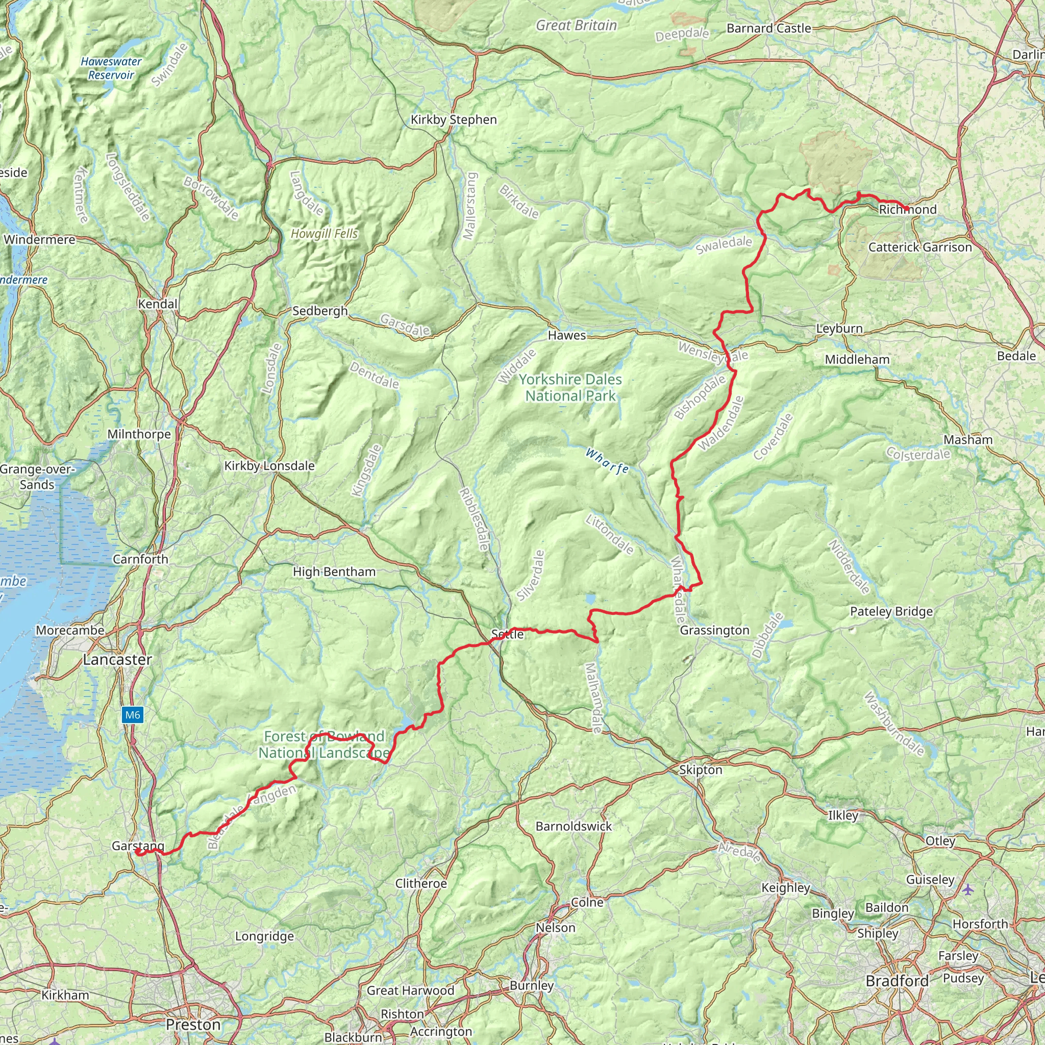 Bowland - Dales Traverse mobile static map