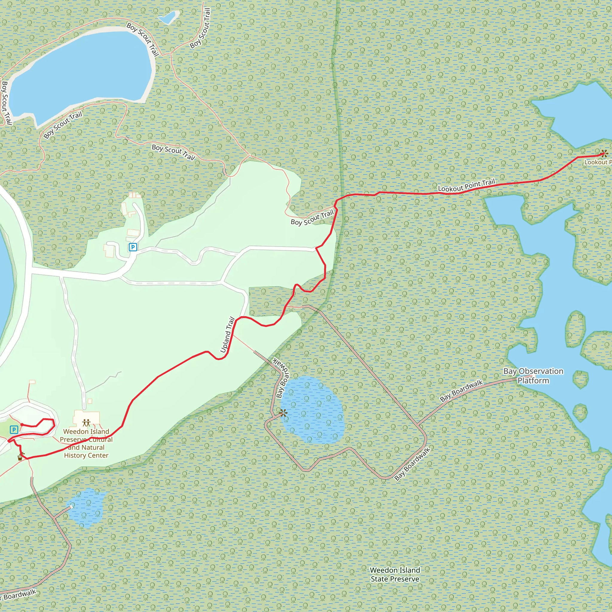 Upland and Lookout Point Trail mobile static map