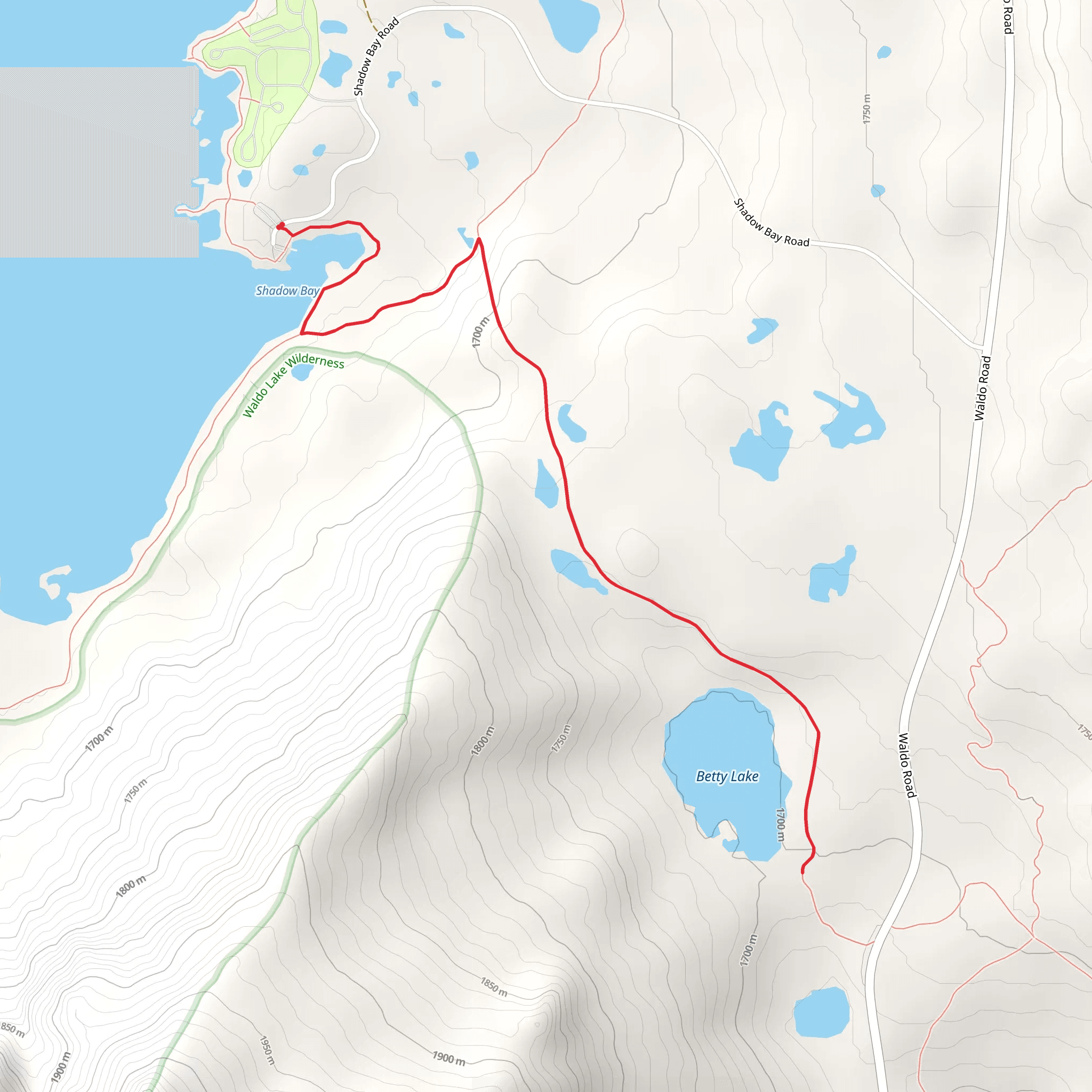 Betty Lake mobile static map