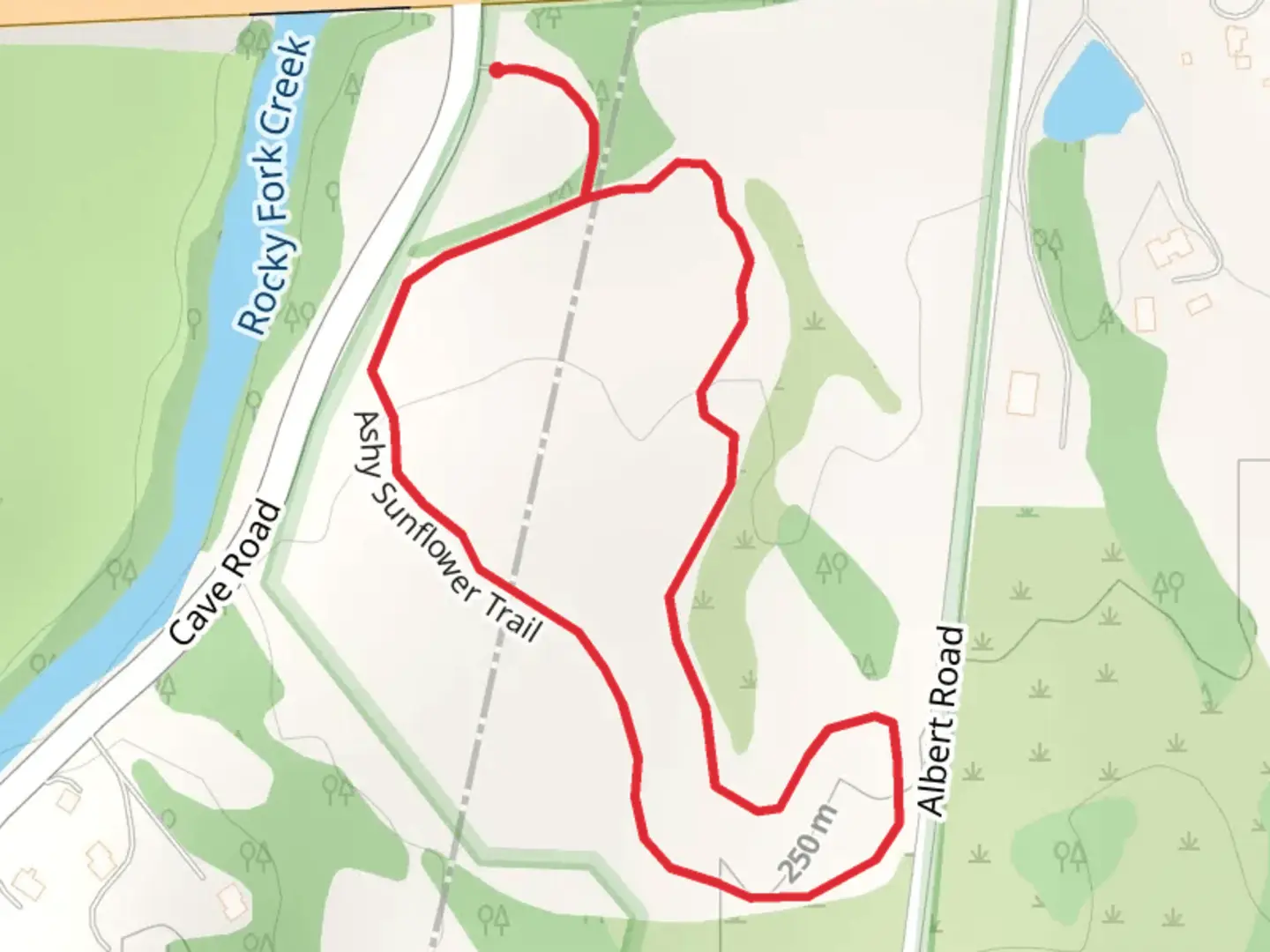An image depicting the trail Ashy Sunflower Loop Trail and its surrounding area.