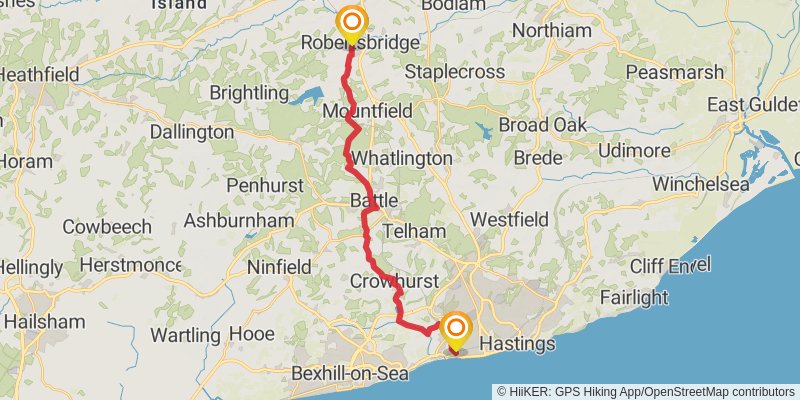Sussex Hospices Trail stage 8 Map