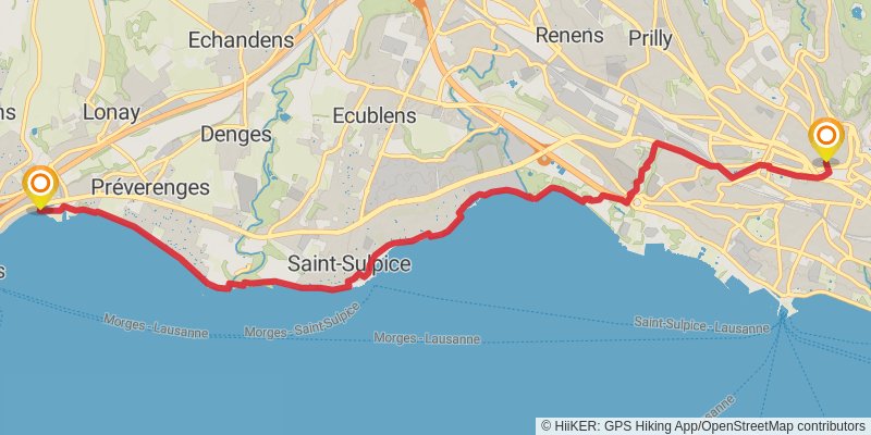 Camino Rankweil-Geneva stage 21 Map