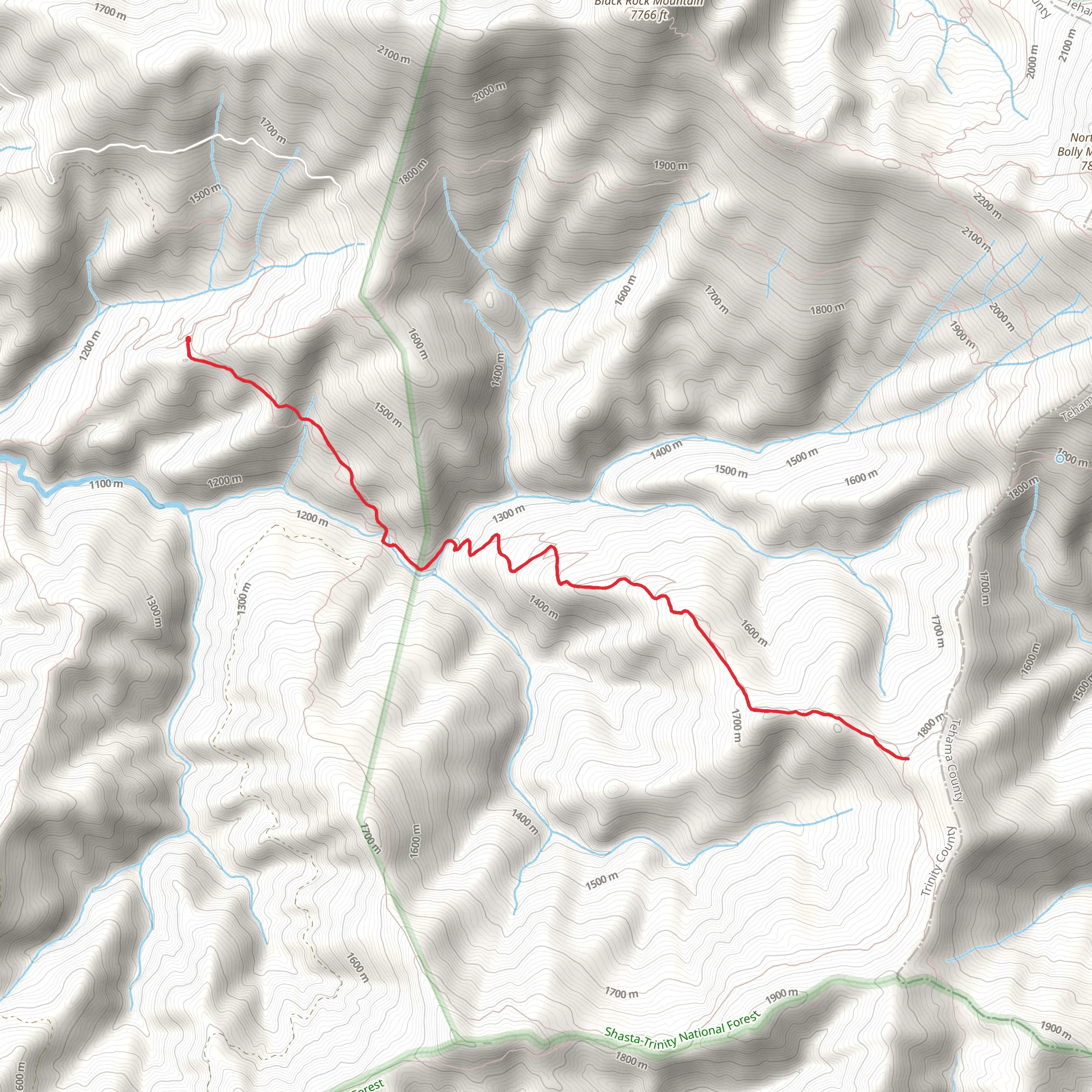 Brooks Ridge Trail mobile static map