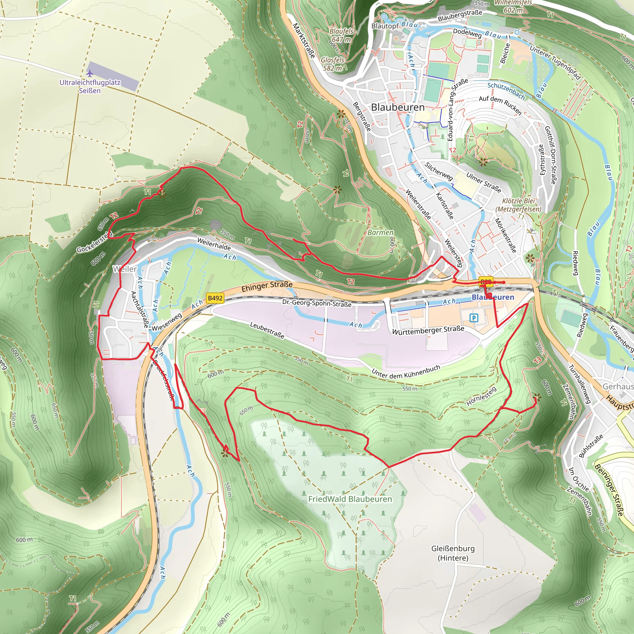 Hoernle via Eiszeitjaegerpfad mobile static map