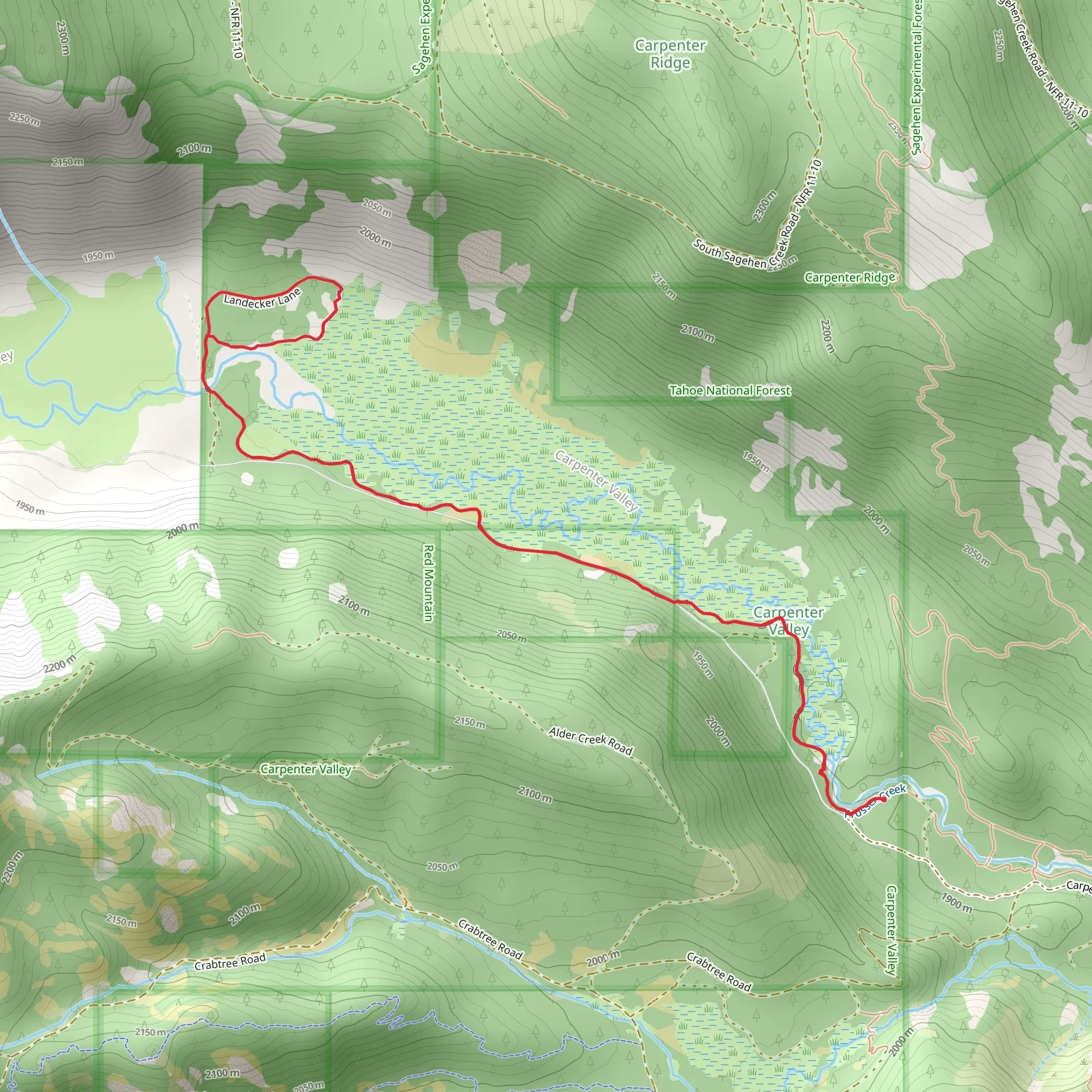 Carpenter Valley Trail mobile static map
