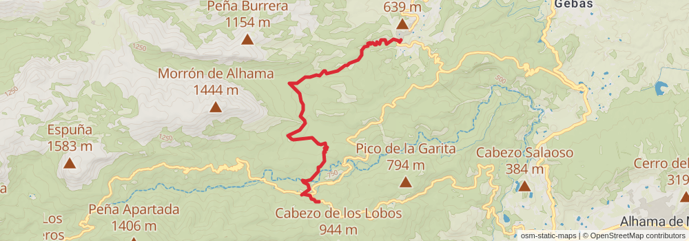 GR 252 Camino de la Cruz del Bajo Guadalentín stage 4 Map