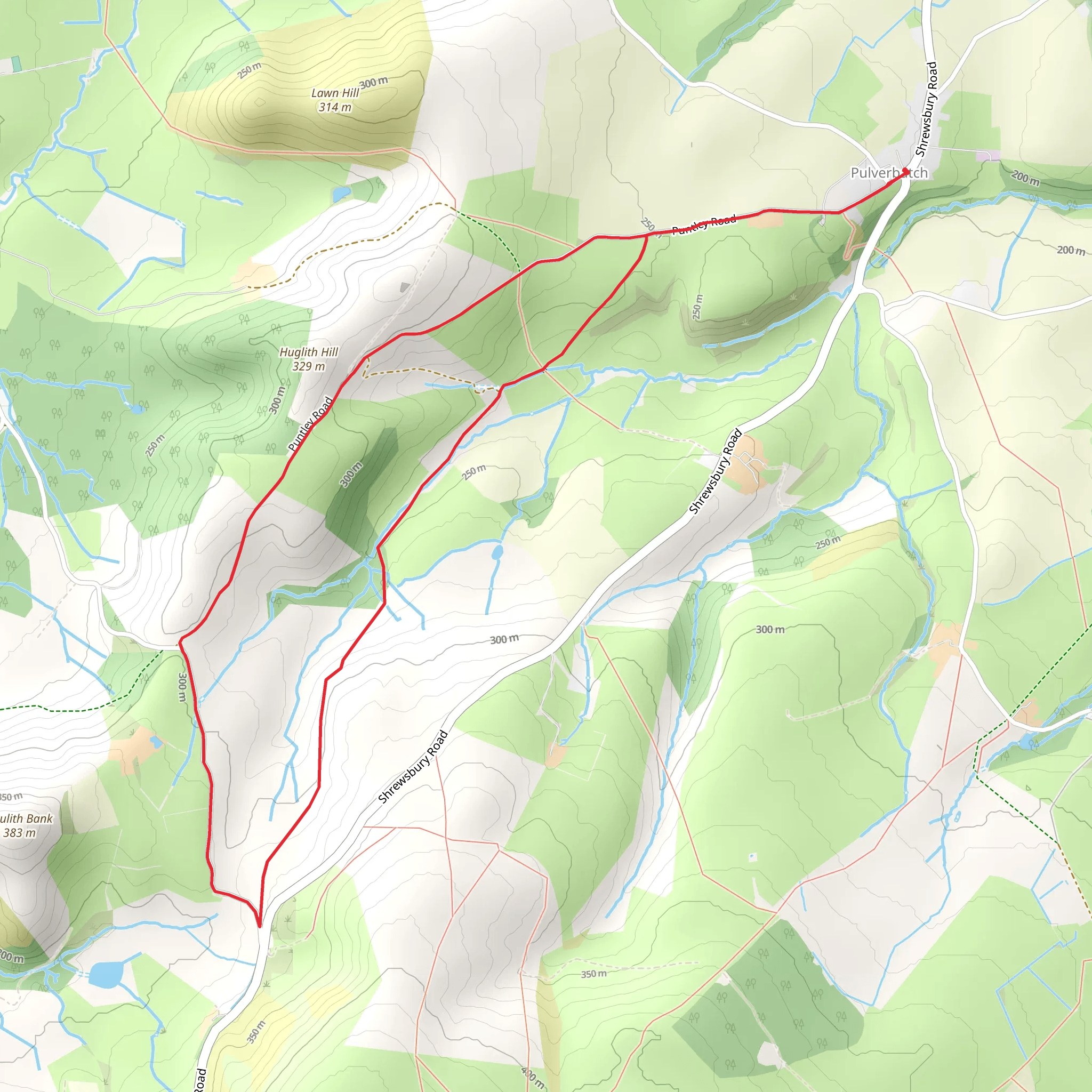 Pulverbatch Loop mobile static map