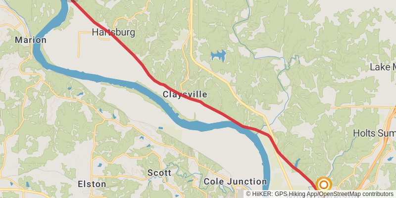 Katy Trail stage 8 Map