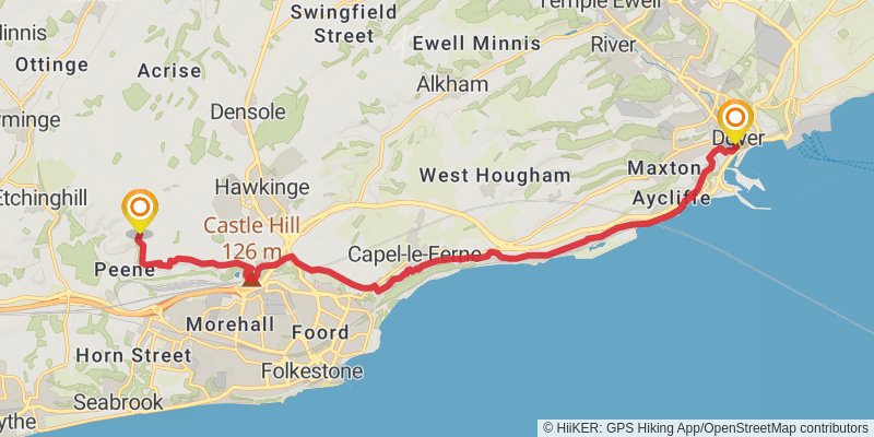 Saxon Shore Way stage 10 Map