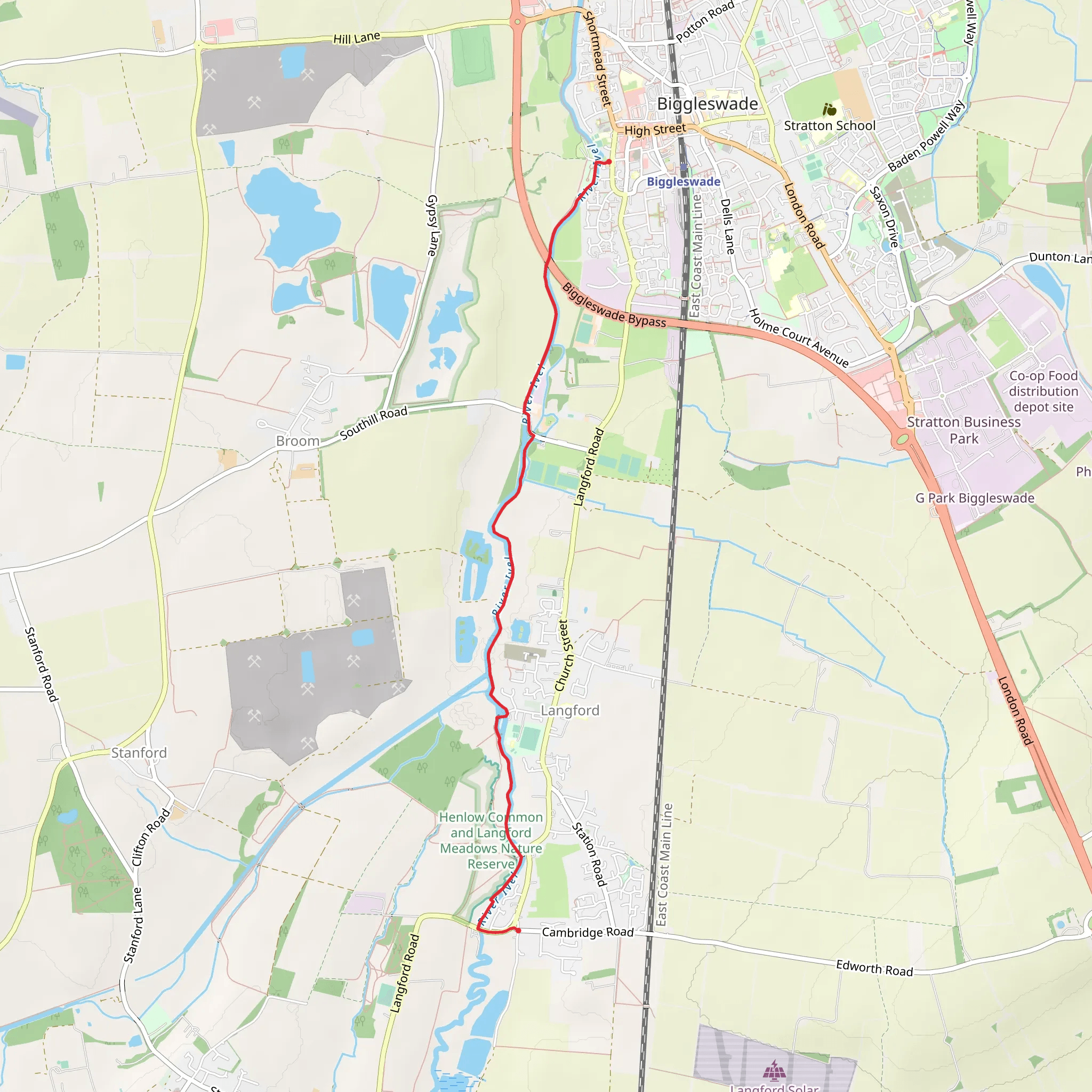 Langford Walk mobile static map