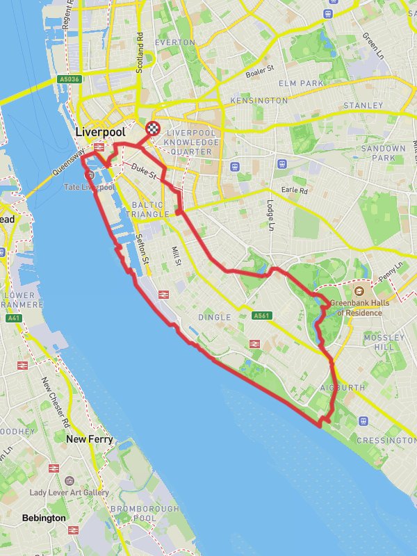 Southern Grasslands and Sefton Park Loop mobile static map