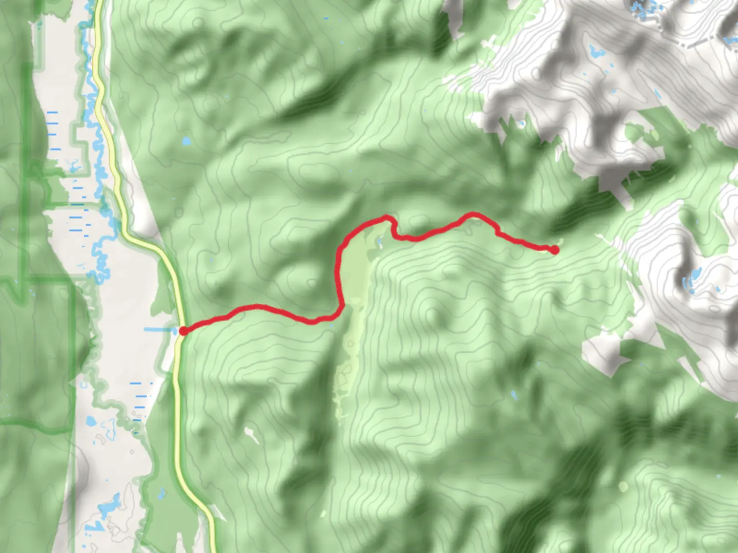 An image depicting the trail Green Mountain and Tonahutu Creek Trail and its surrounding area.