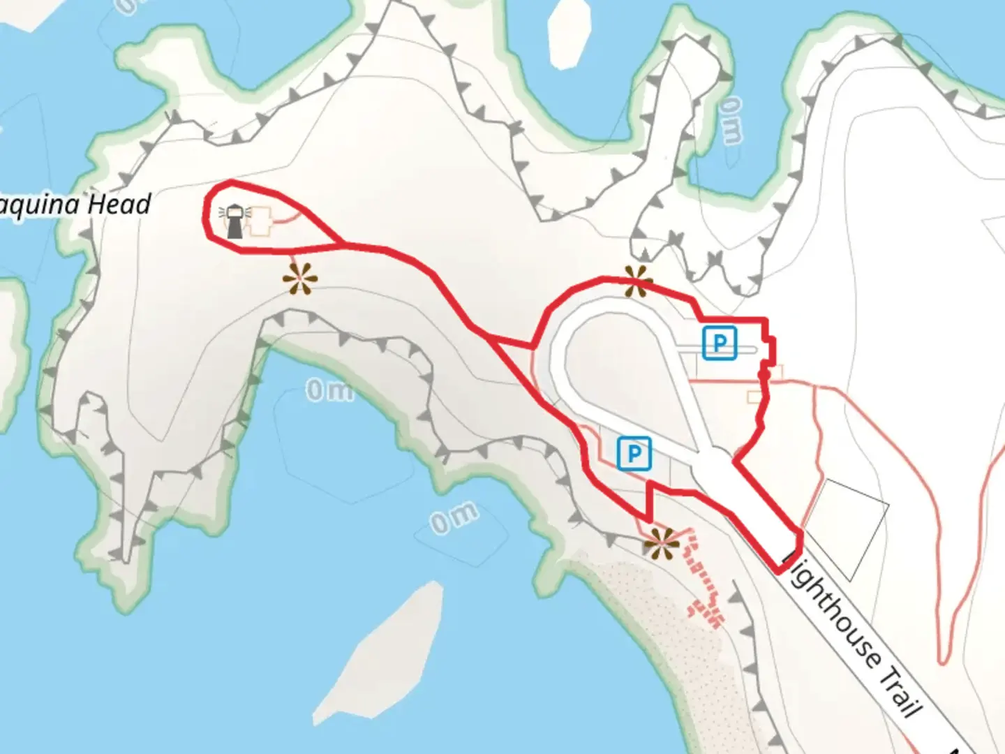 An image depicting the trail Lighthouse Loop Trail and its surrounding area.