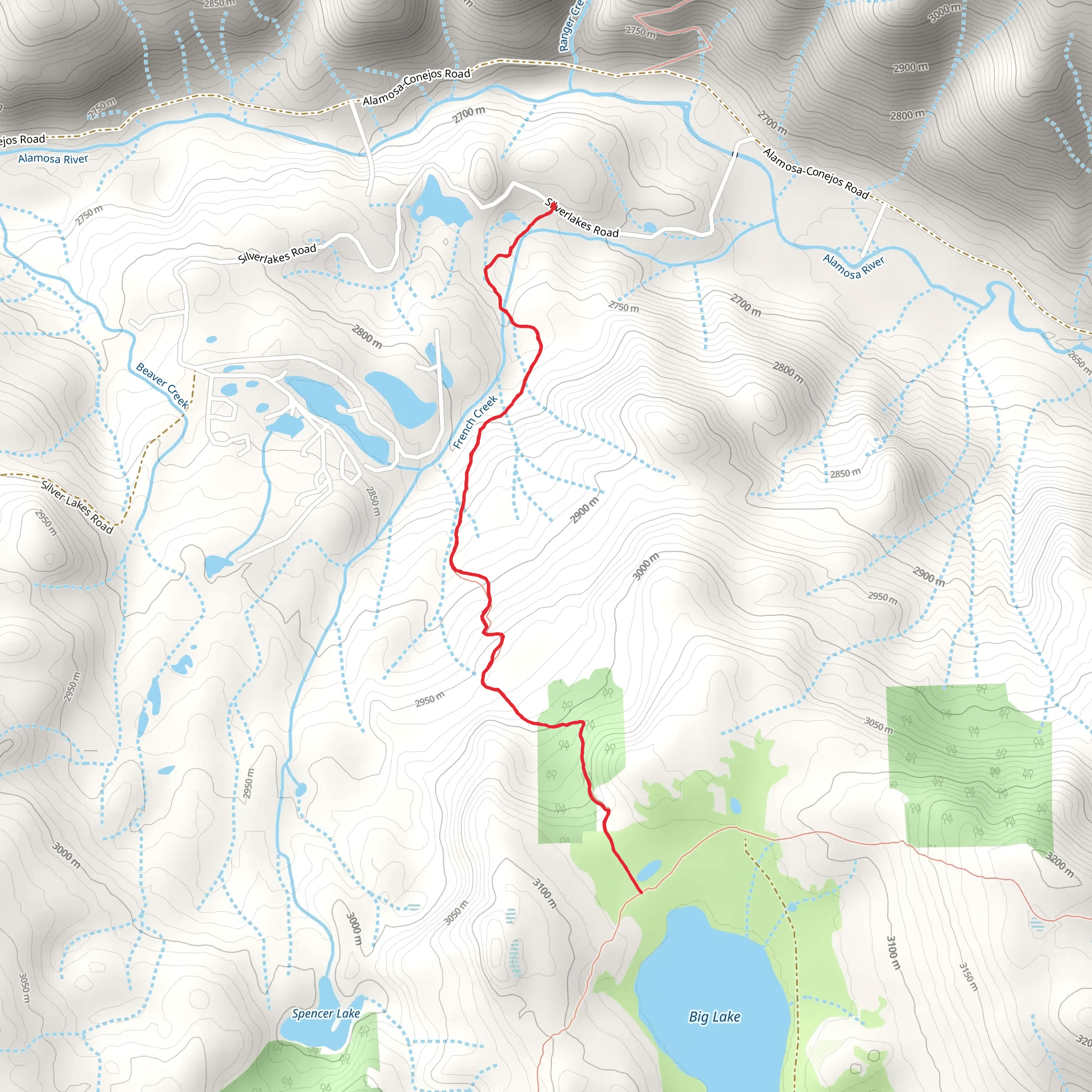 Big Lake Trail - Shawcroft mobile static map